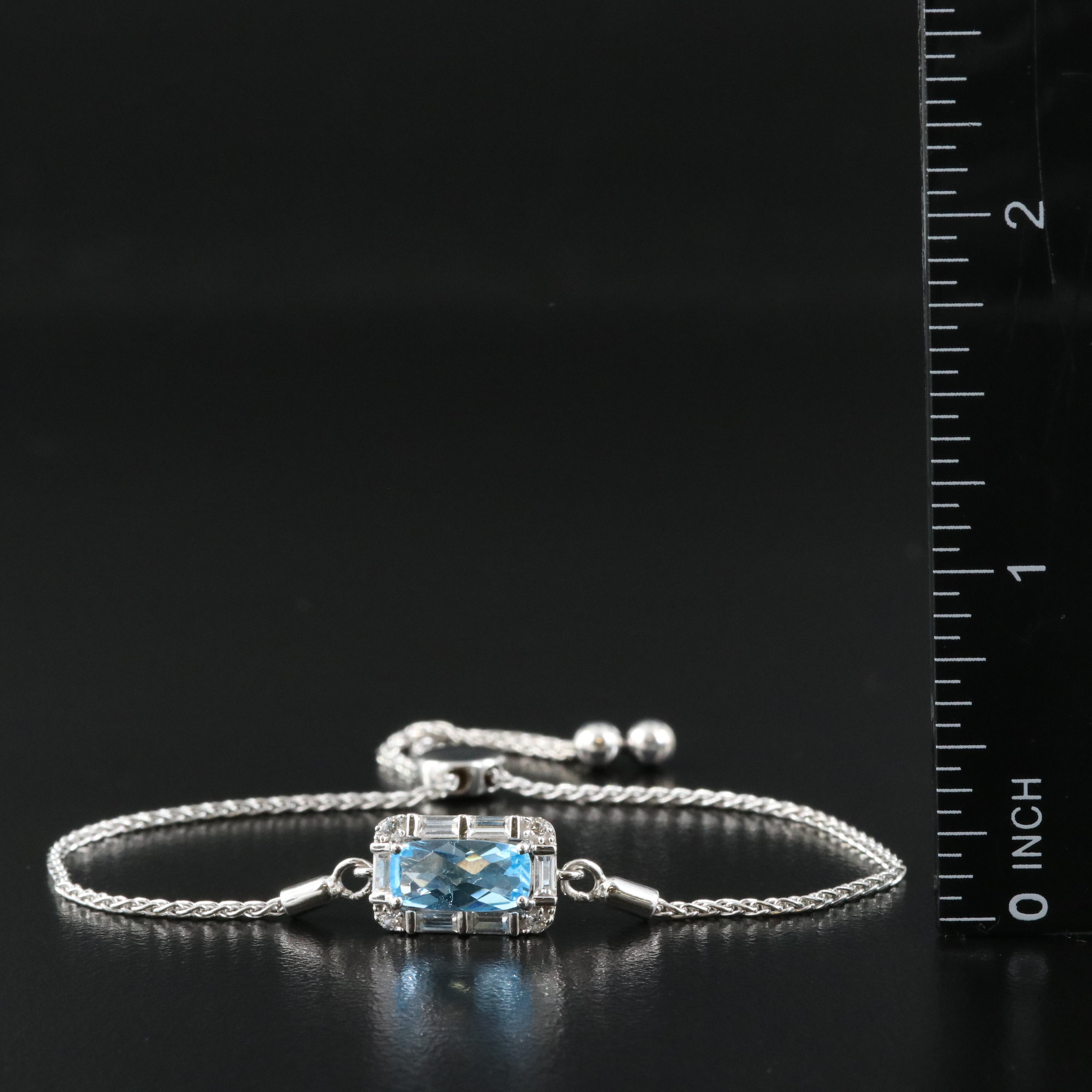 Sterling Topaz and Sapphire Bracelet