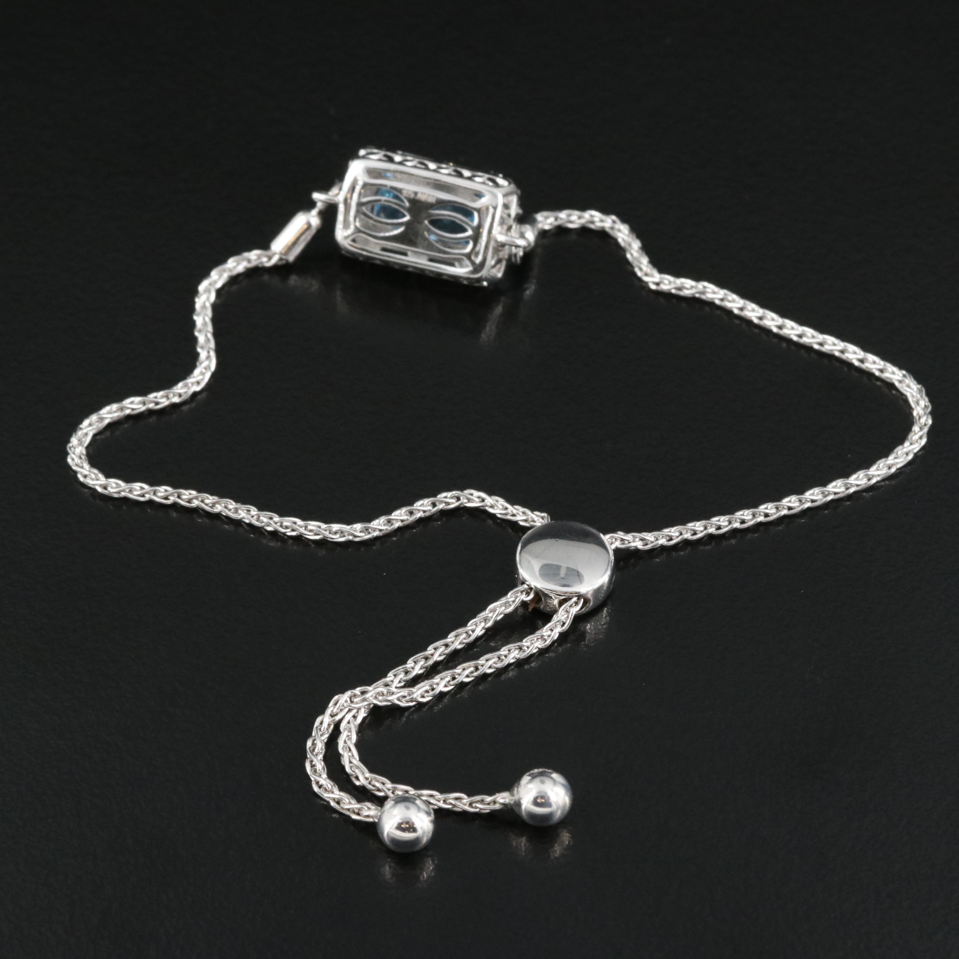 Sterling Topaz and Sapphire Bracelet