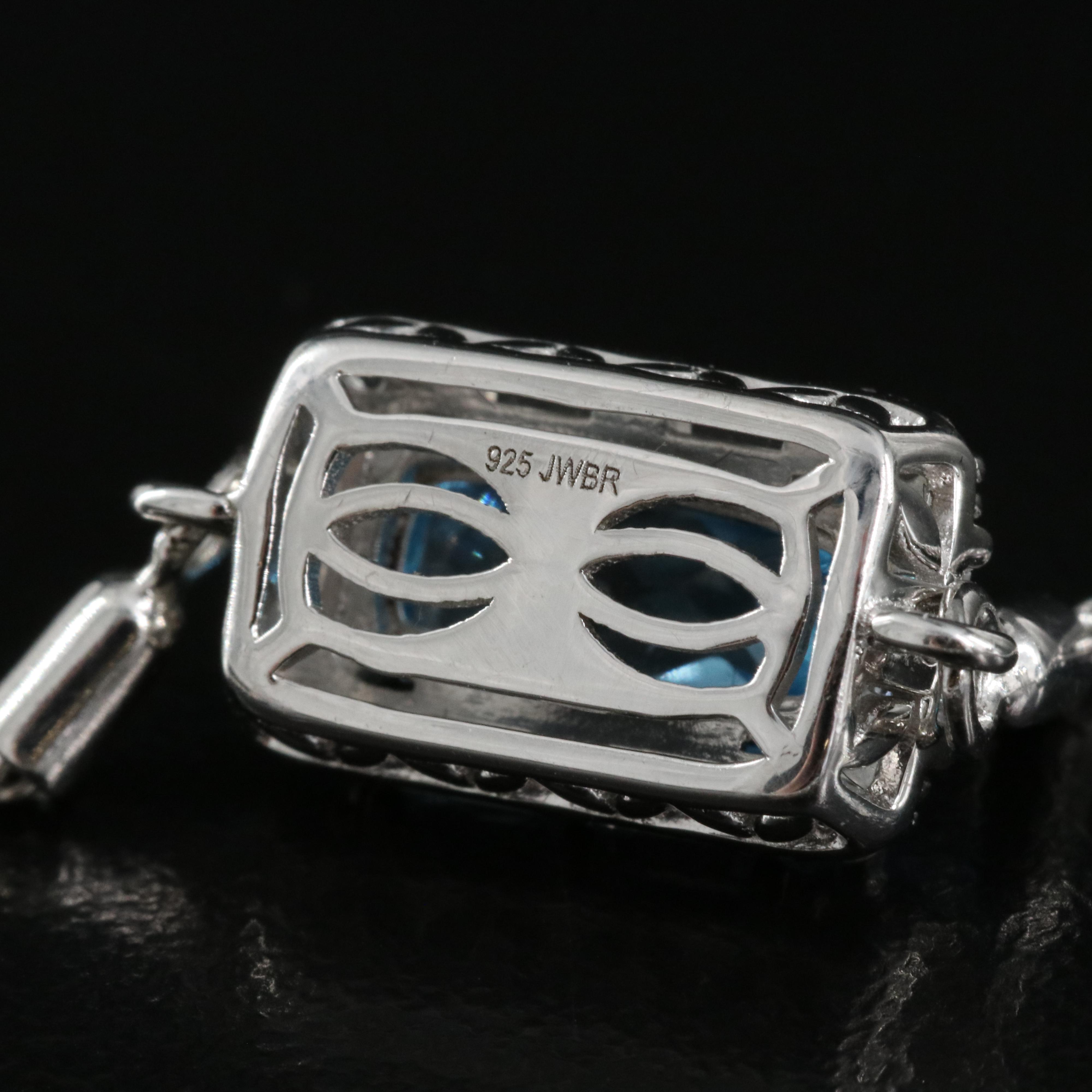 Sterling Topaz and Sapphire Bracelet