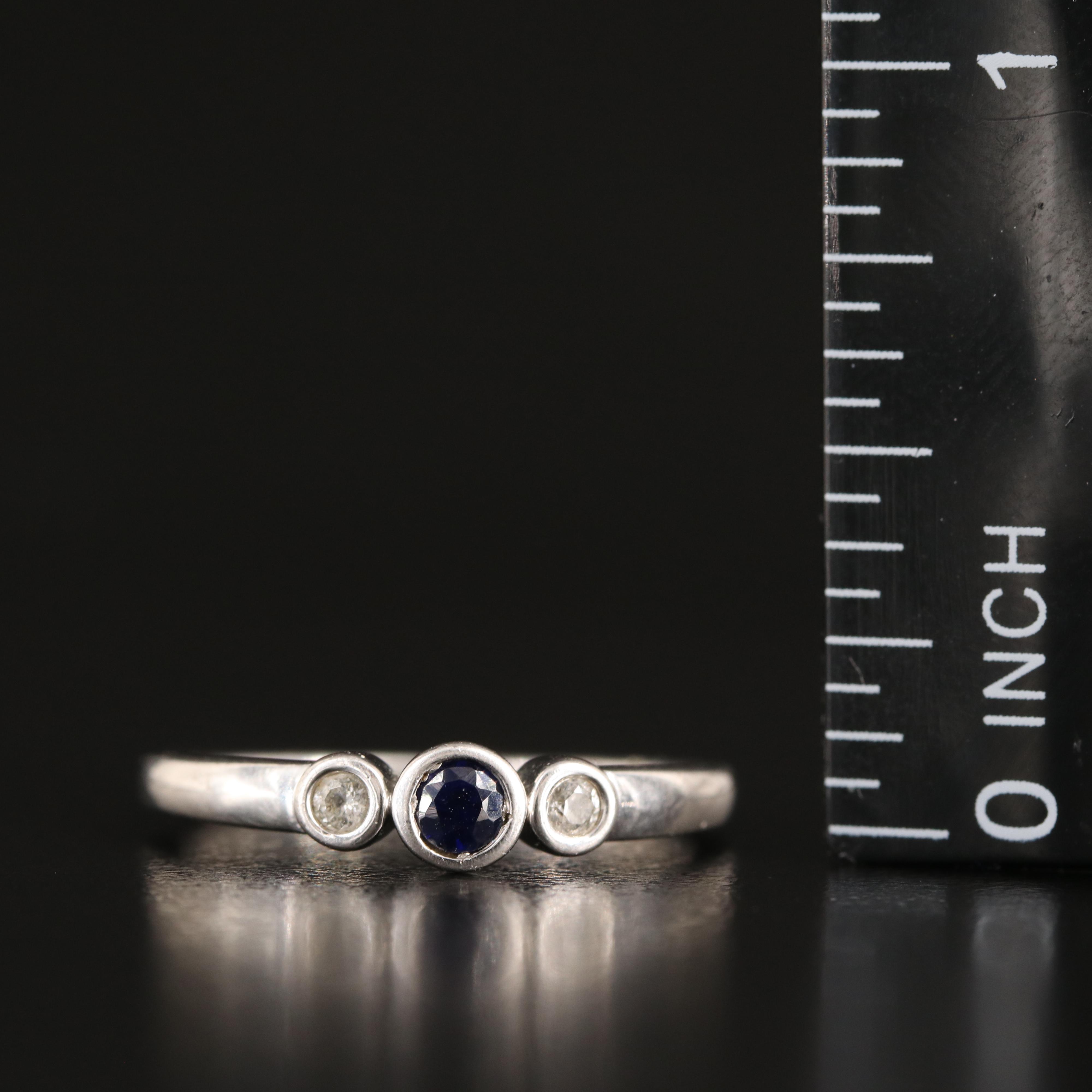 Sterling Sapphire and White Sapphire Band