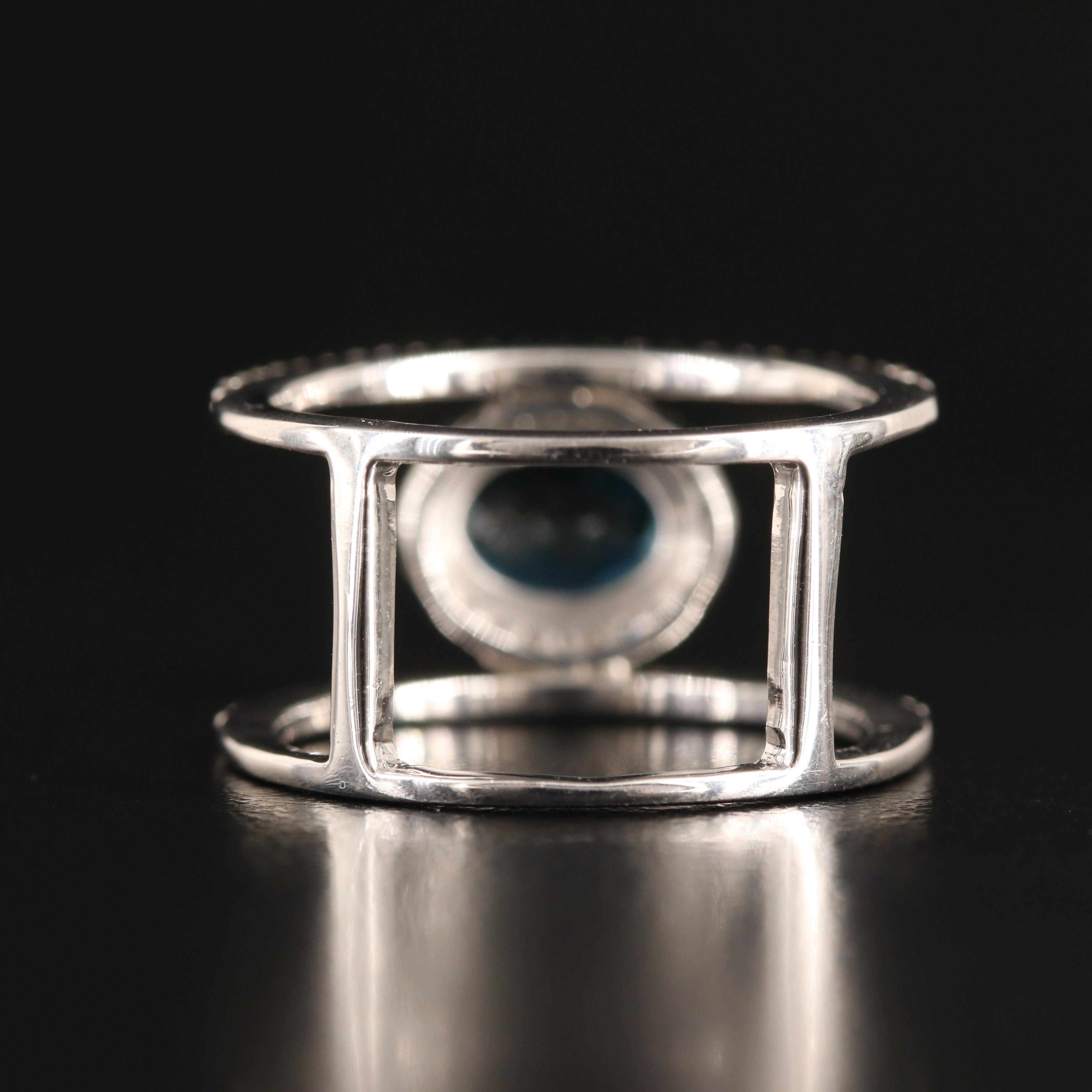 Sterling London Blue Topaz and Sapphire Ring
