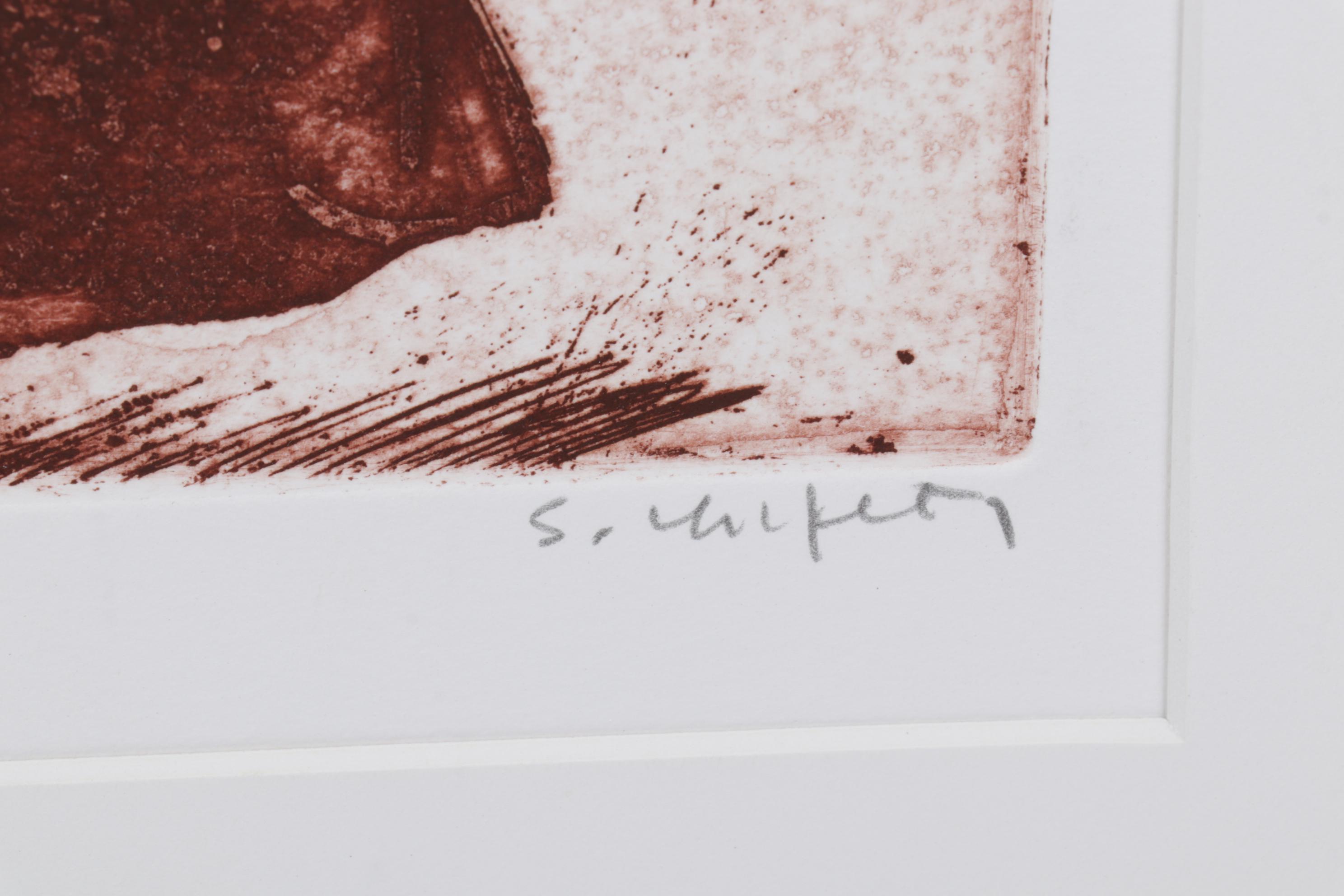 Sidney Chafetz Etching with Aquatint "Patriotism," 1970