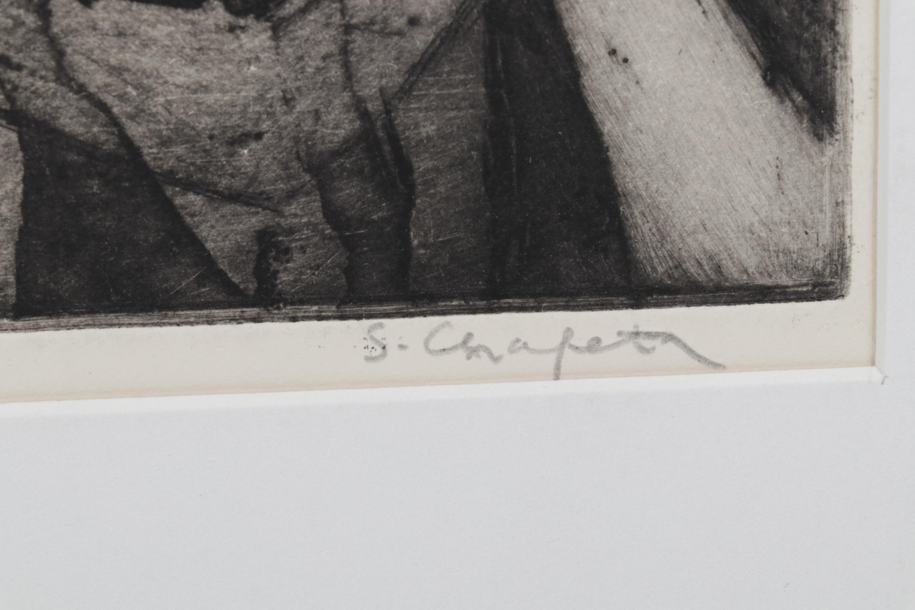 Sidney Chafetz Etching With Aquatint "Worthy Recipients," Circa 1968