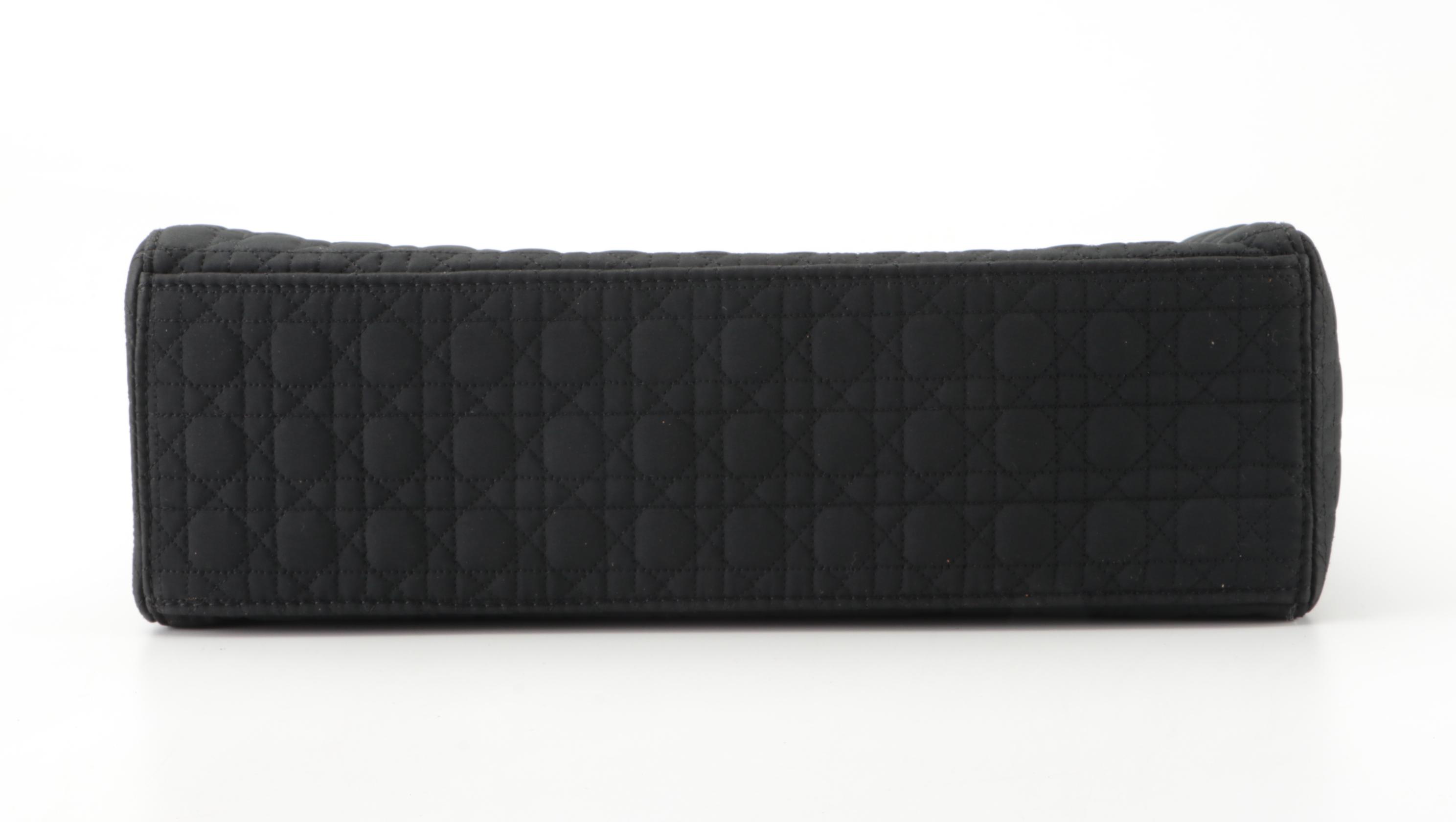Christian Dior Lady Dior Tote in Black Cannage Quilted Canvas