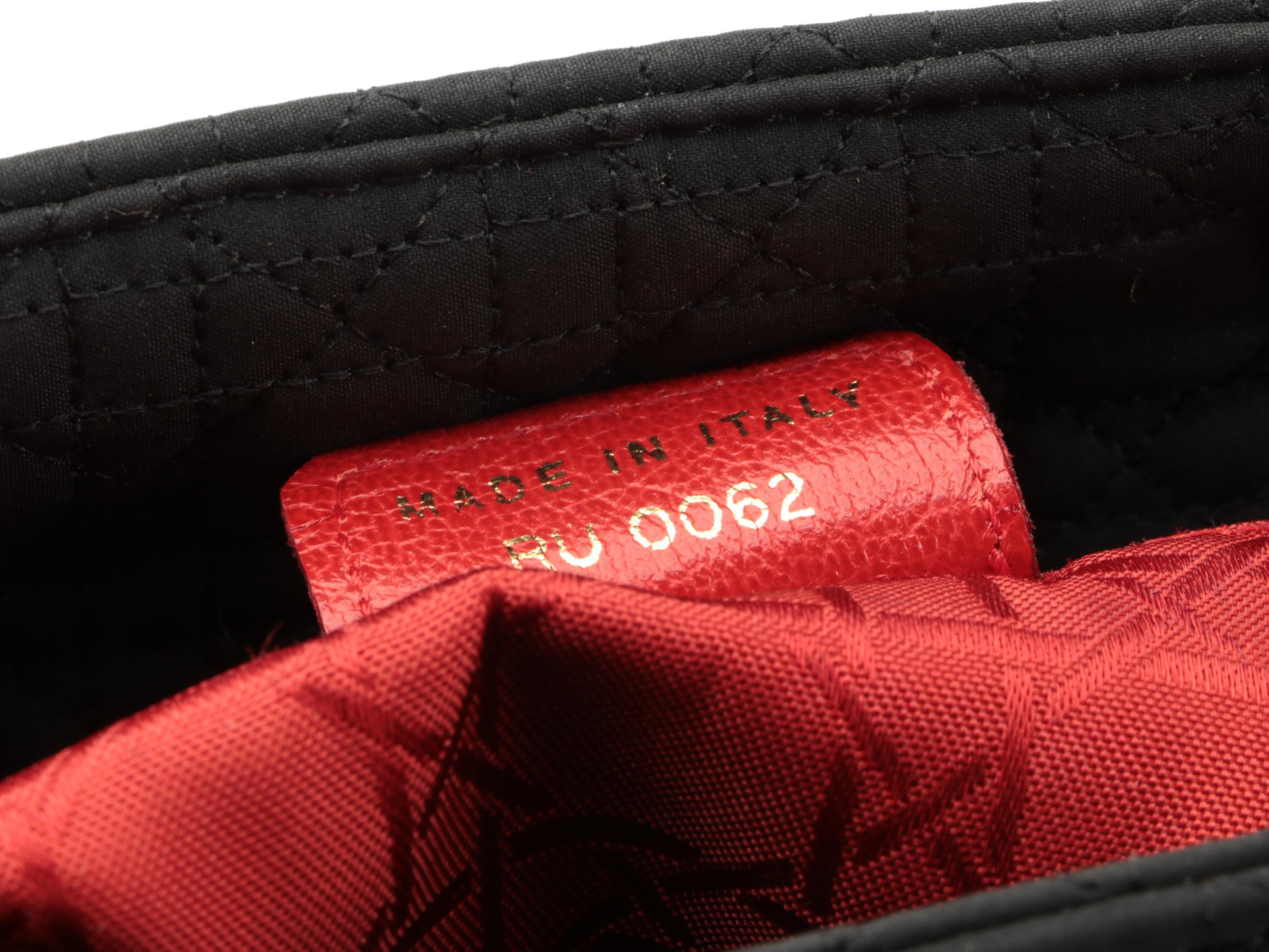 Christian Dior Lady Dior Tote in Black Cannage Quilted Canvas