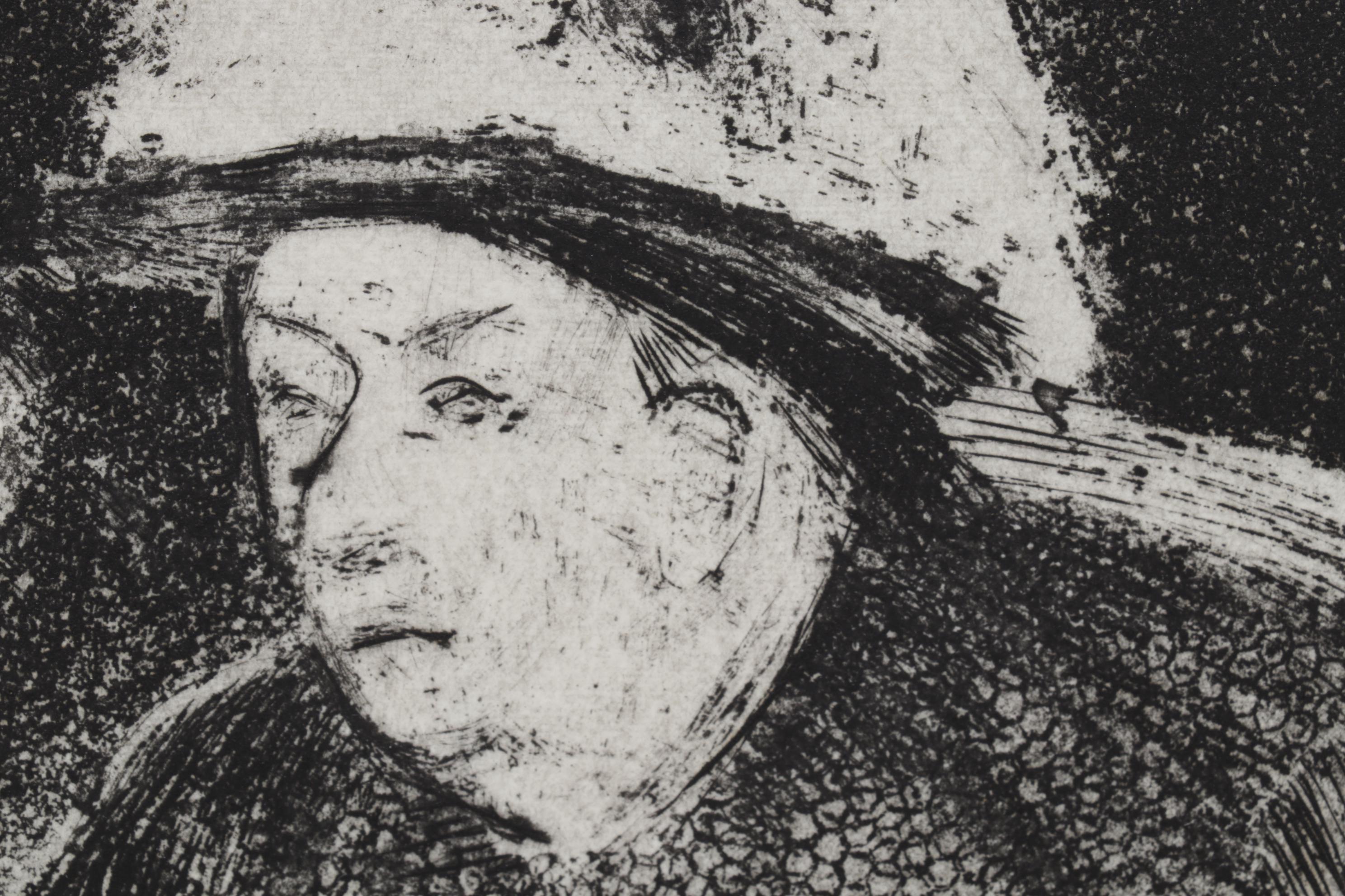 Sidney Chafetz Etching "Vicky and Eddy," 1970