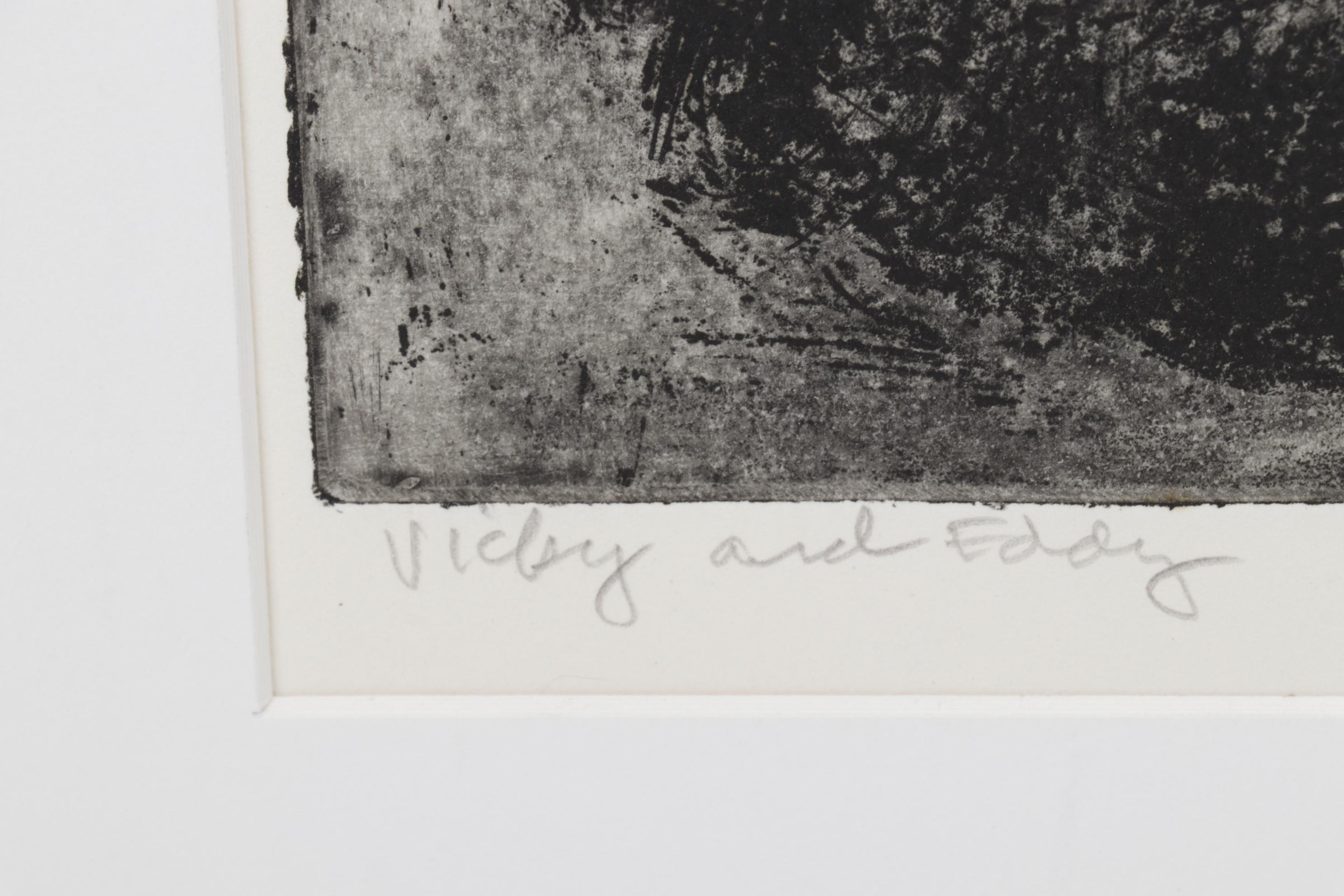 Sidney Chafetz Etching "Vicky and Eddy," 1970