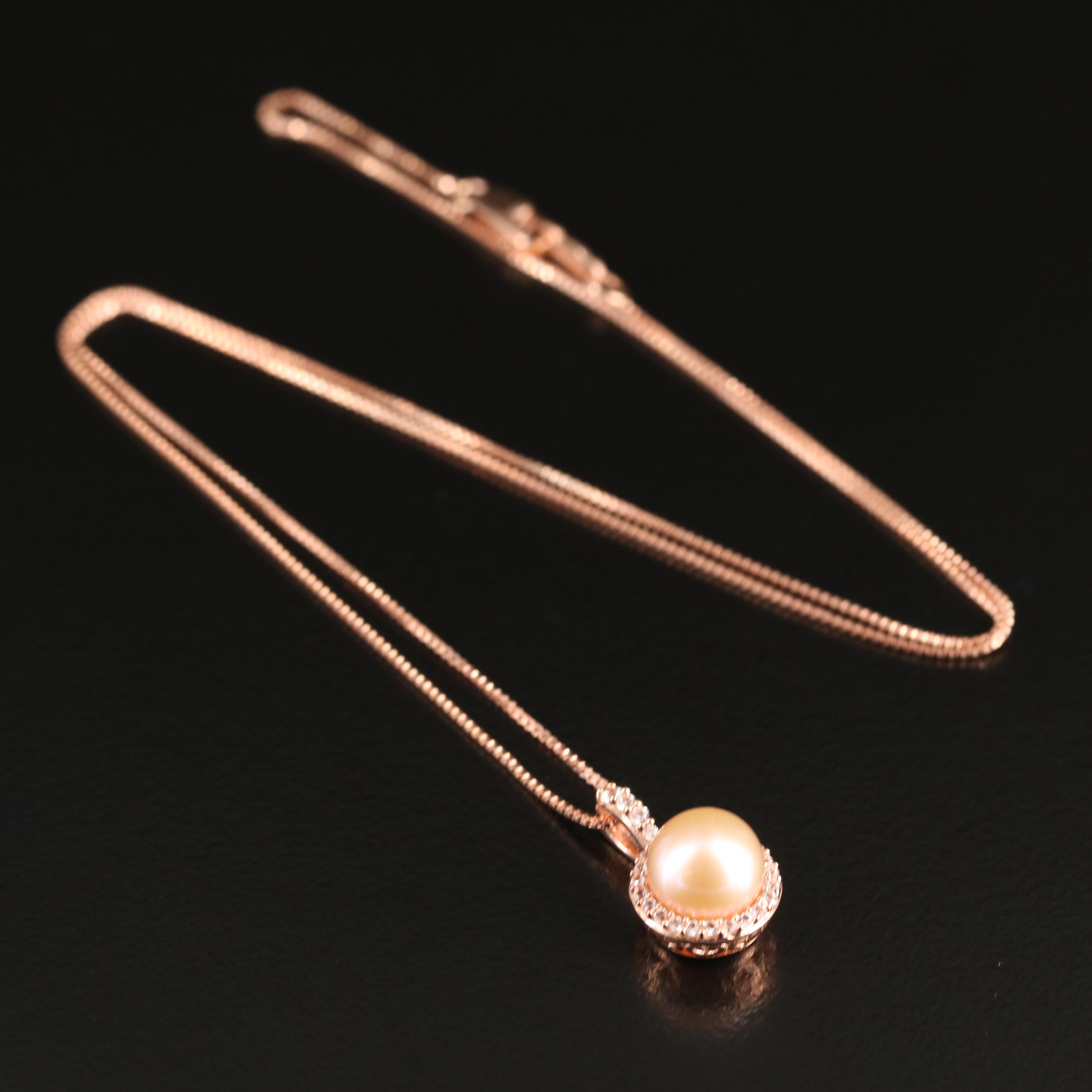 Sterling Pearl and Sapphire Necklace