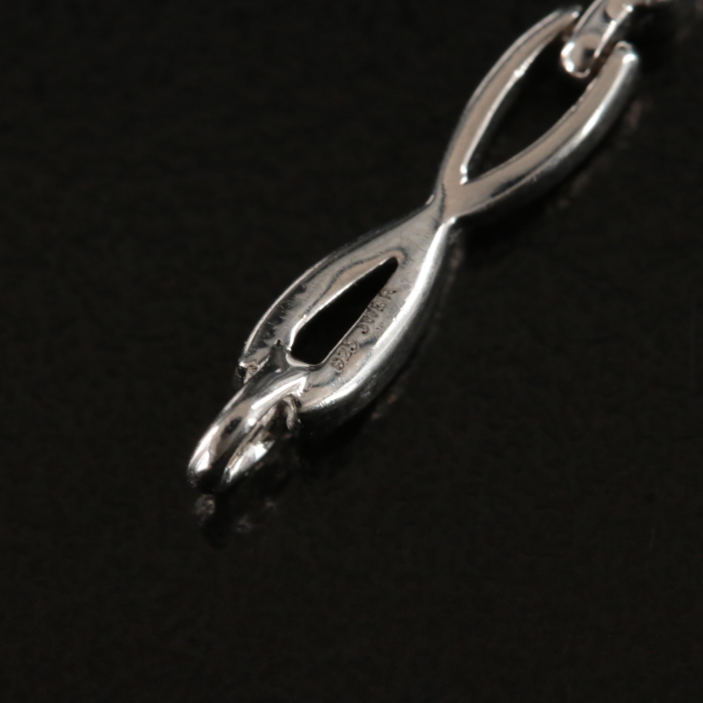 Sterling Peridot Infinity Link Bracelet