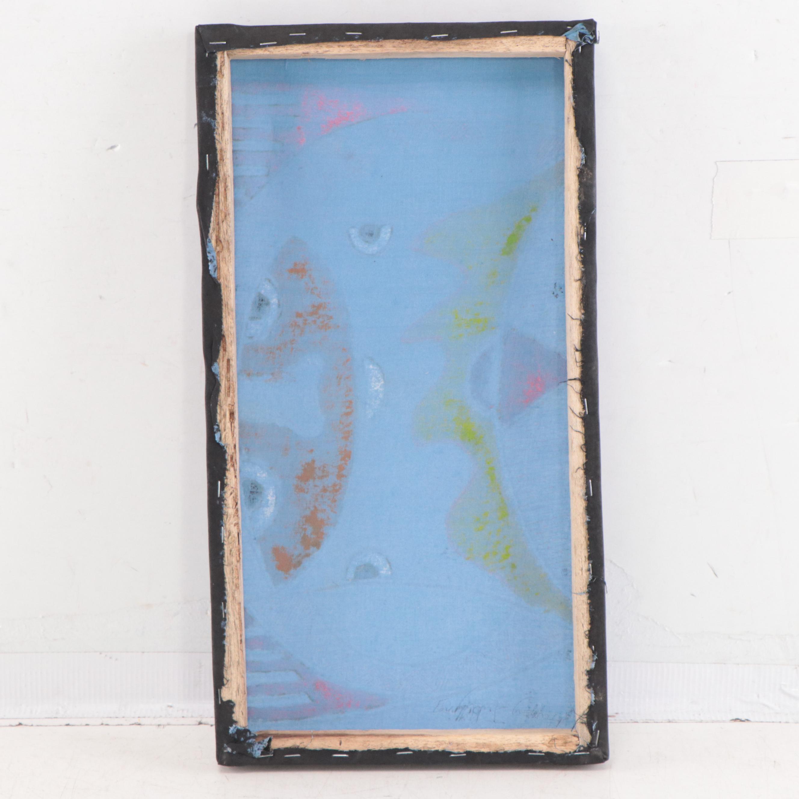 Kayode Buraimoh Abstract Figural Mixed Media Painting, 2016