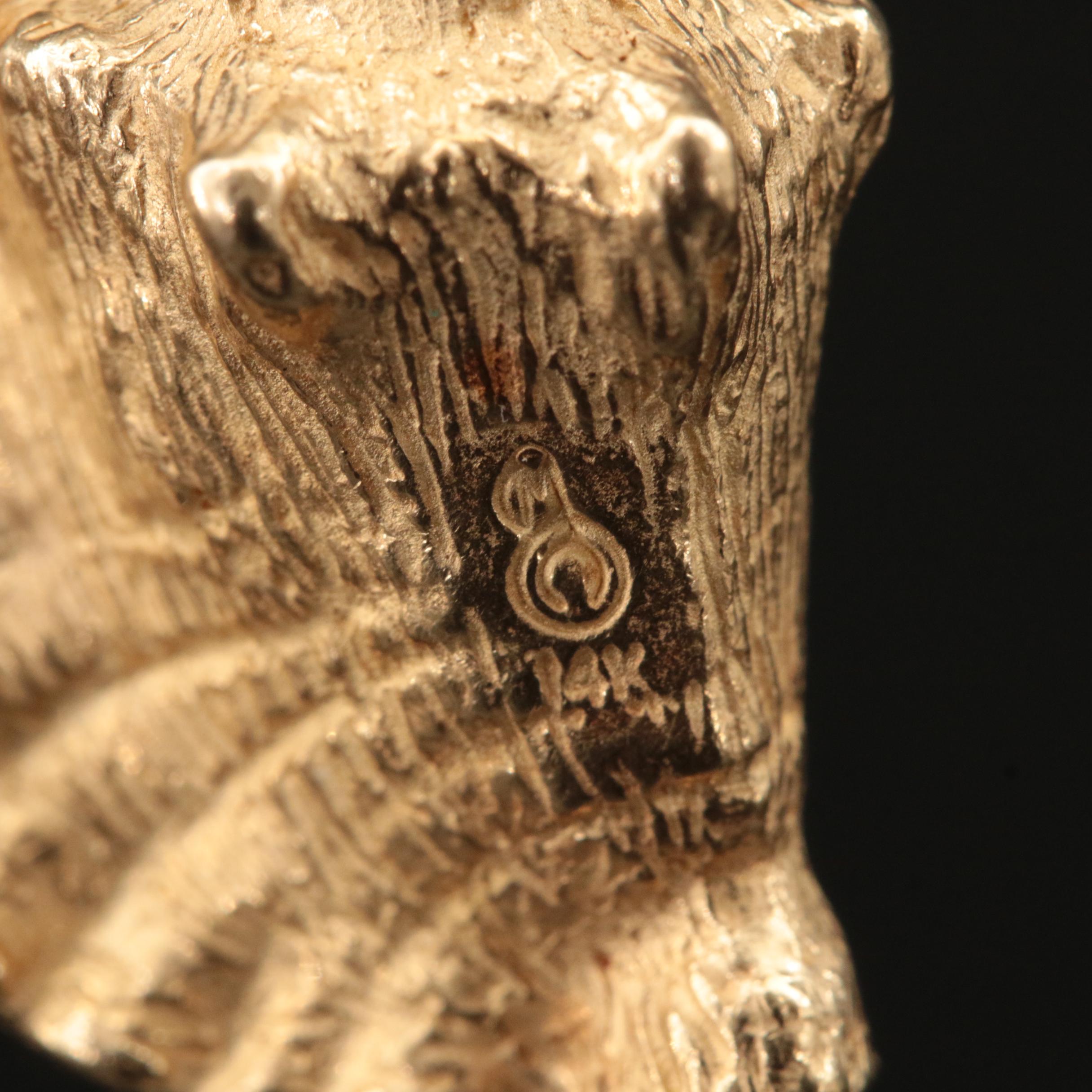 14K Conch Shell with Enamel Pendant