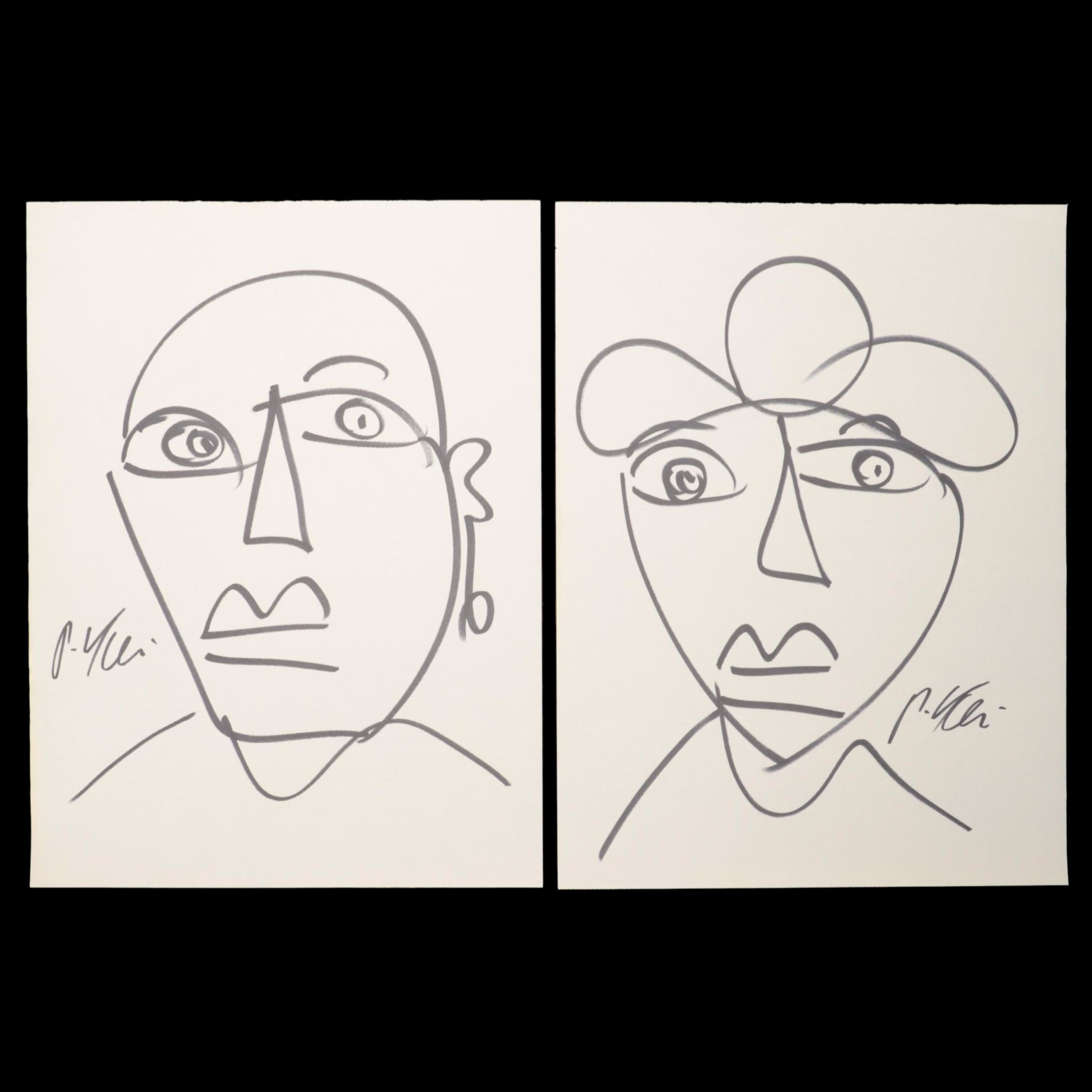 Peter Keil Abstract Ink Portraits