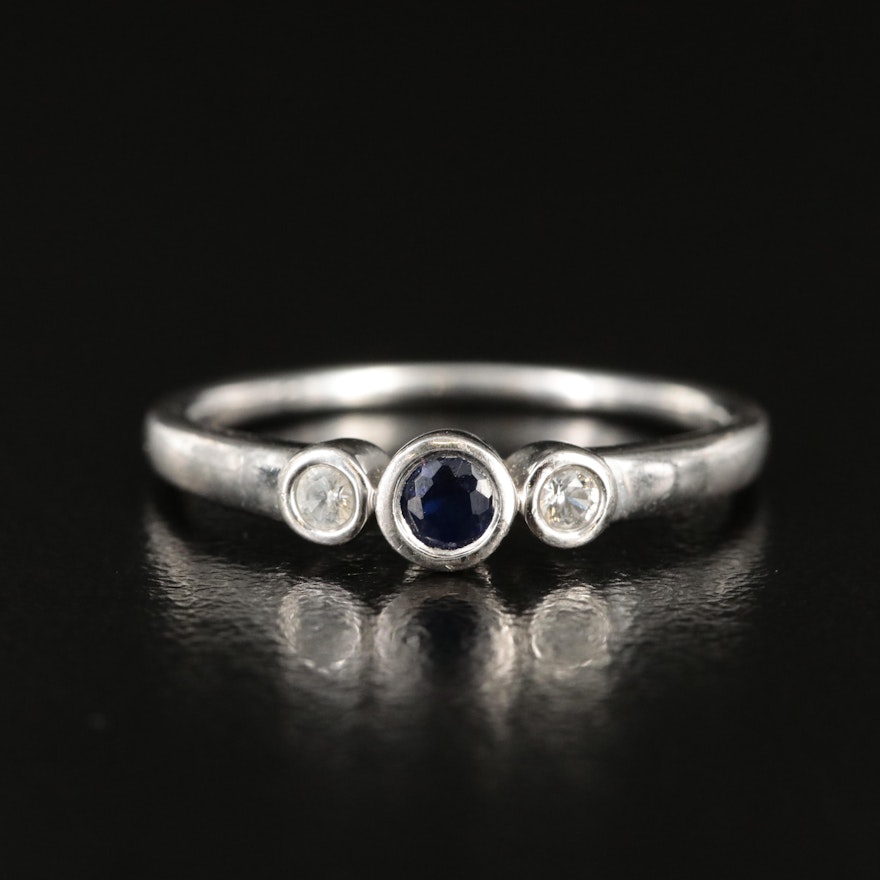 Sterling Sapphire and White Sapphire Band