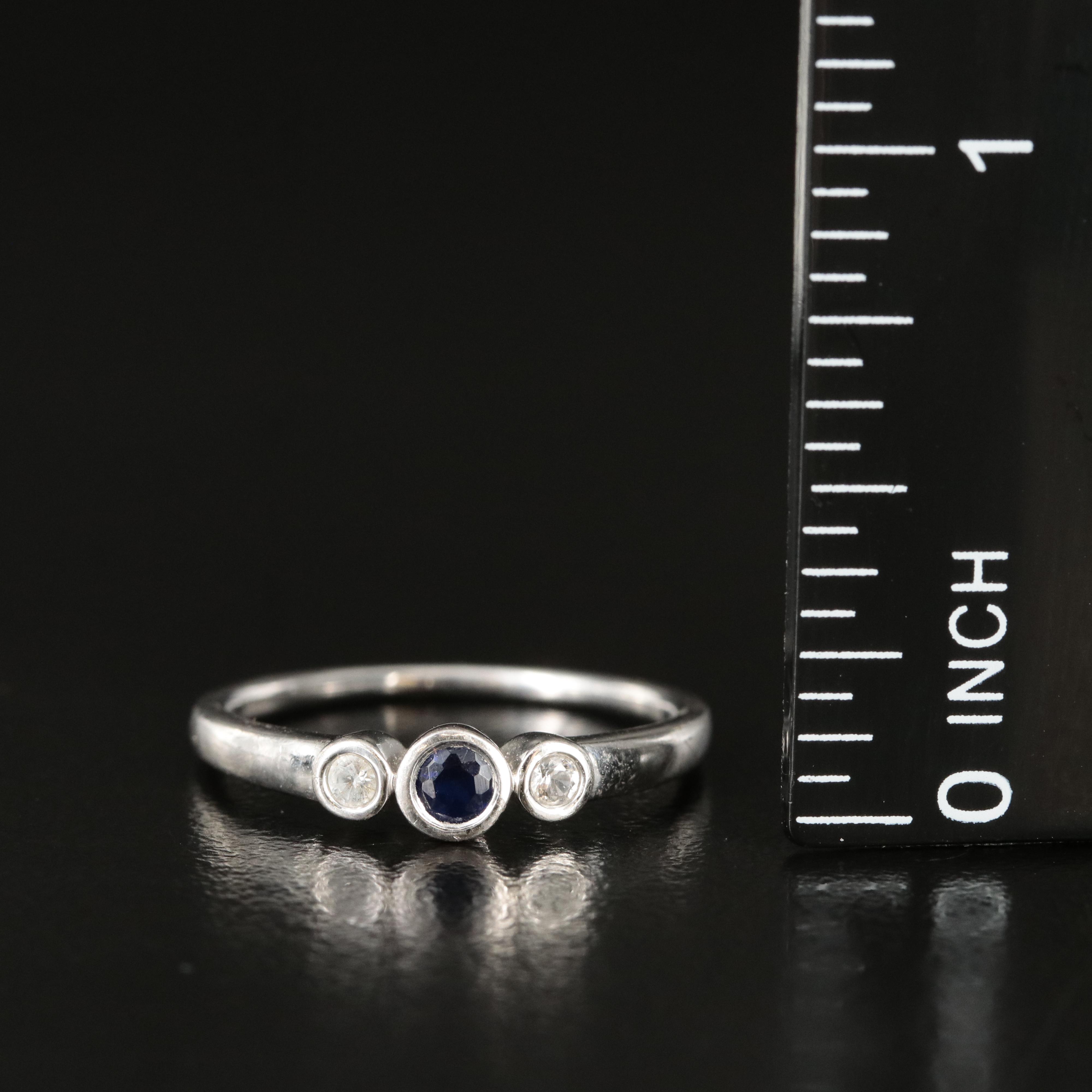 Sterling Sapphire and White Sapphire Band