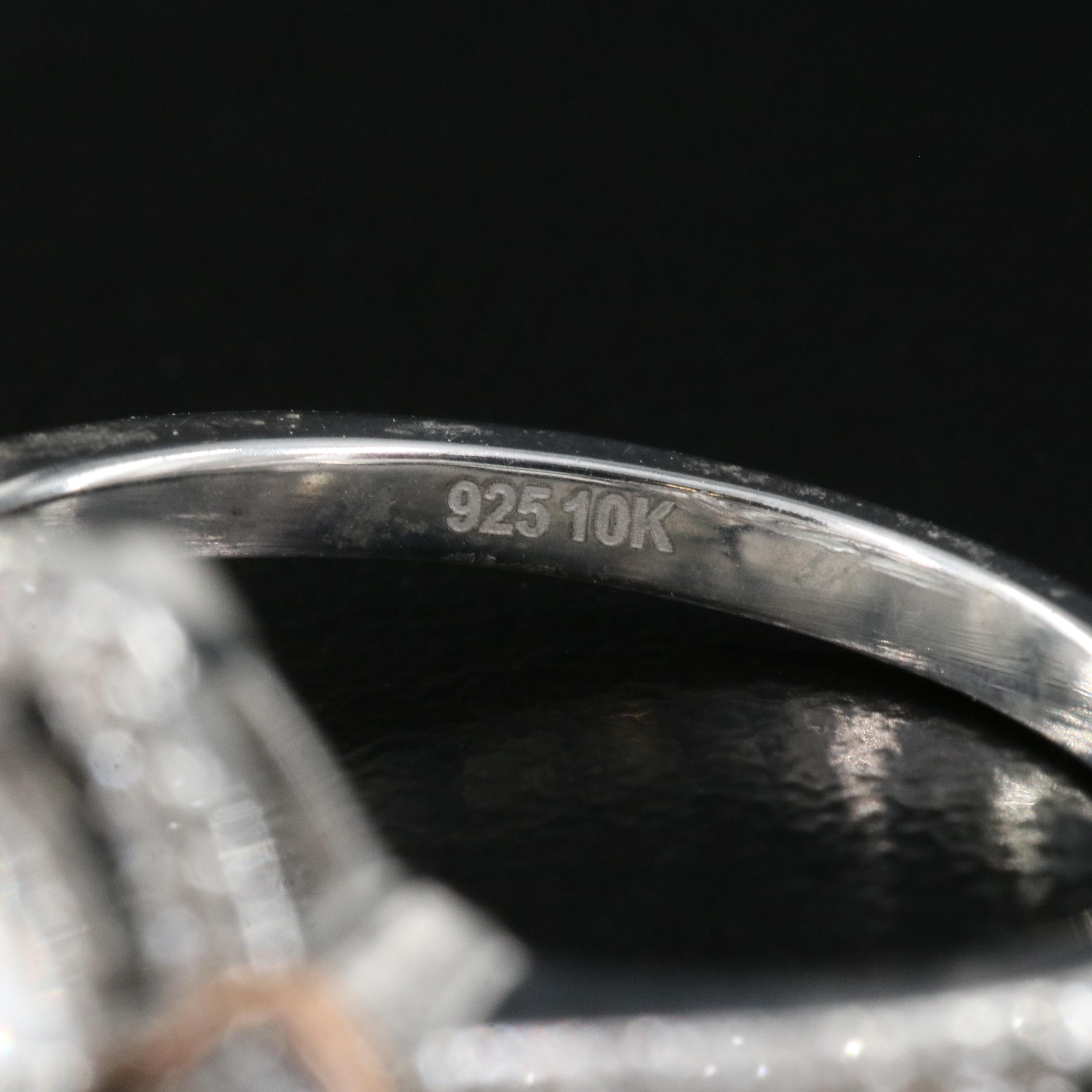 Sterling Sapphire Ring with 10K Rose Gold Accents