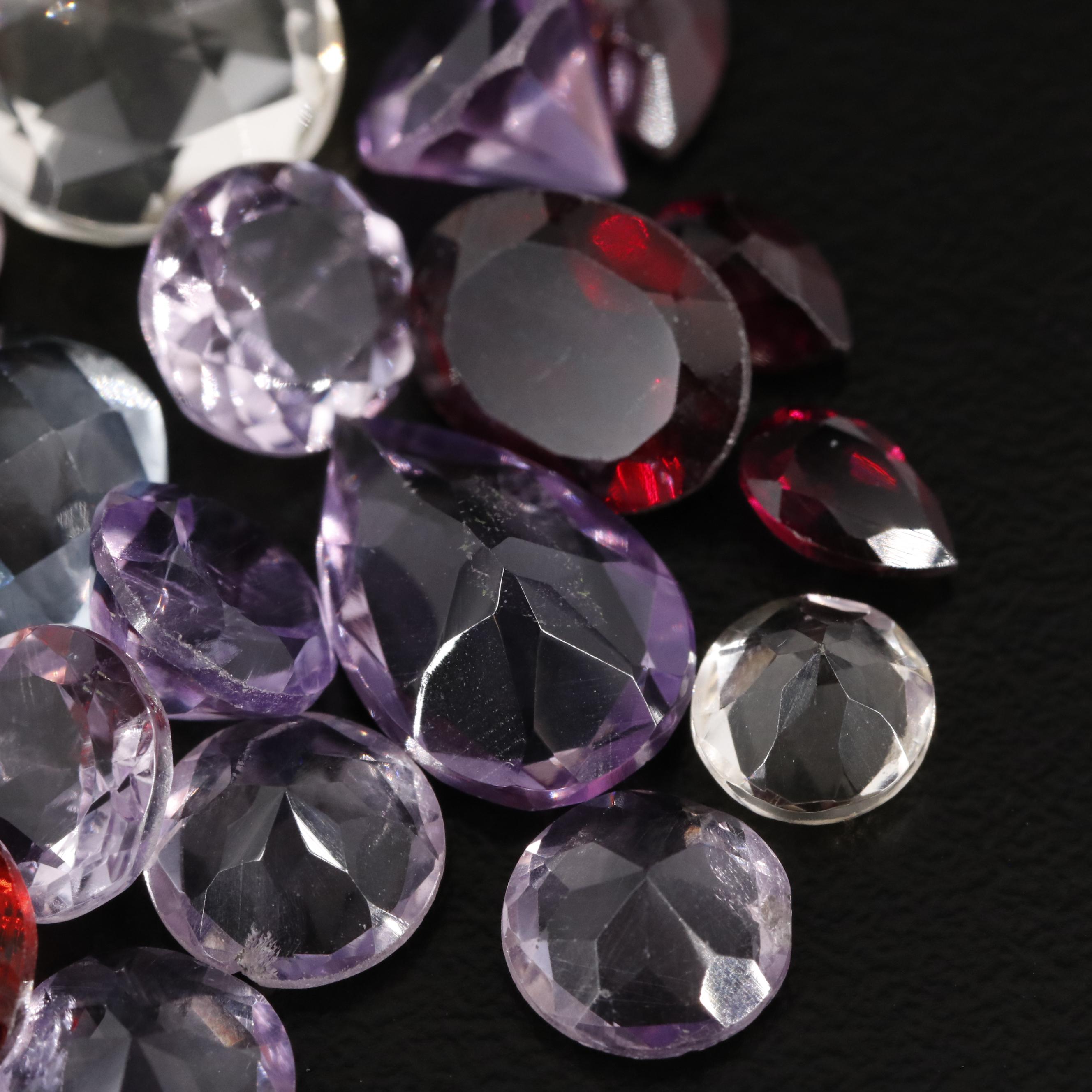 Loose 26.41 CTW Amethyst, Citrine and Garnet Lot