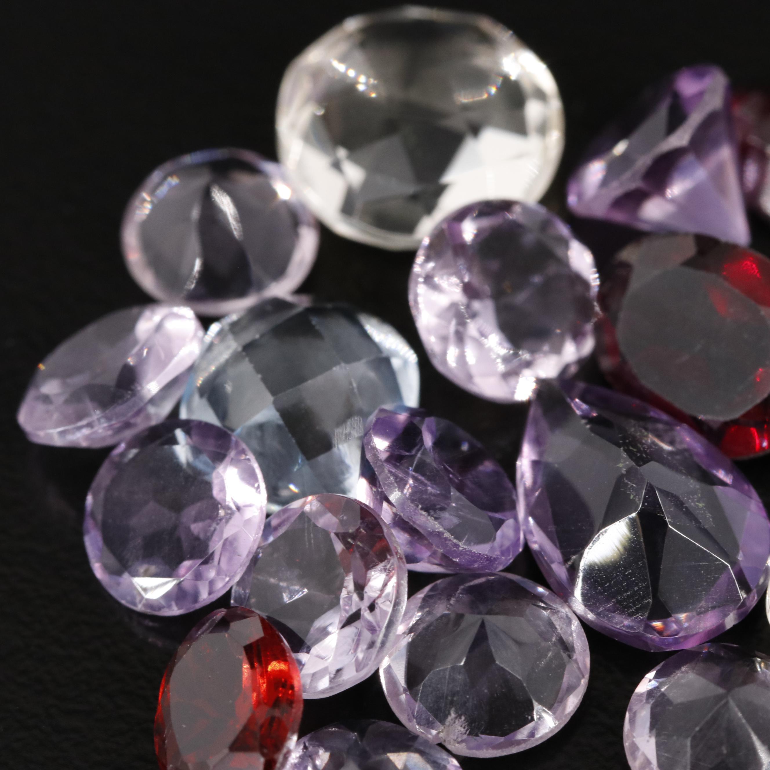 Loose 26.41 CTW Amethyst, Citrine and Garnet Lot