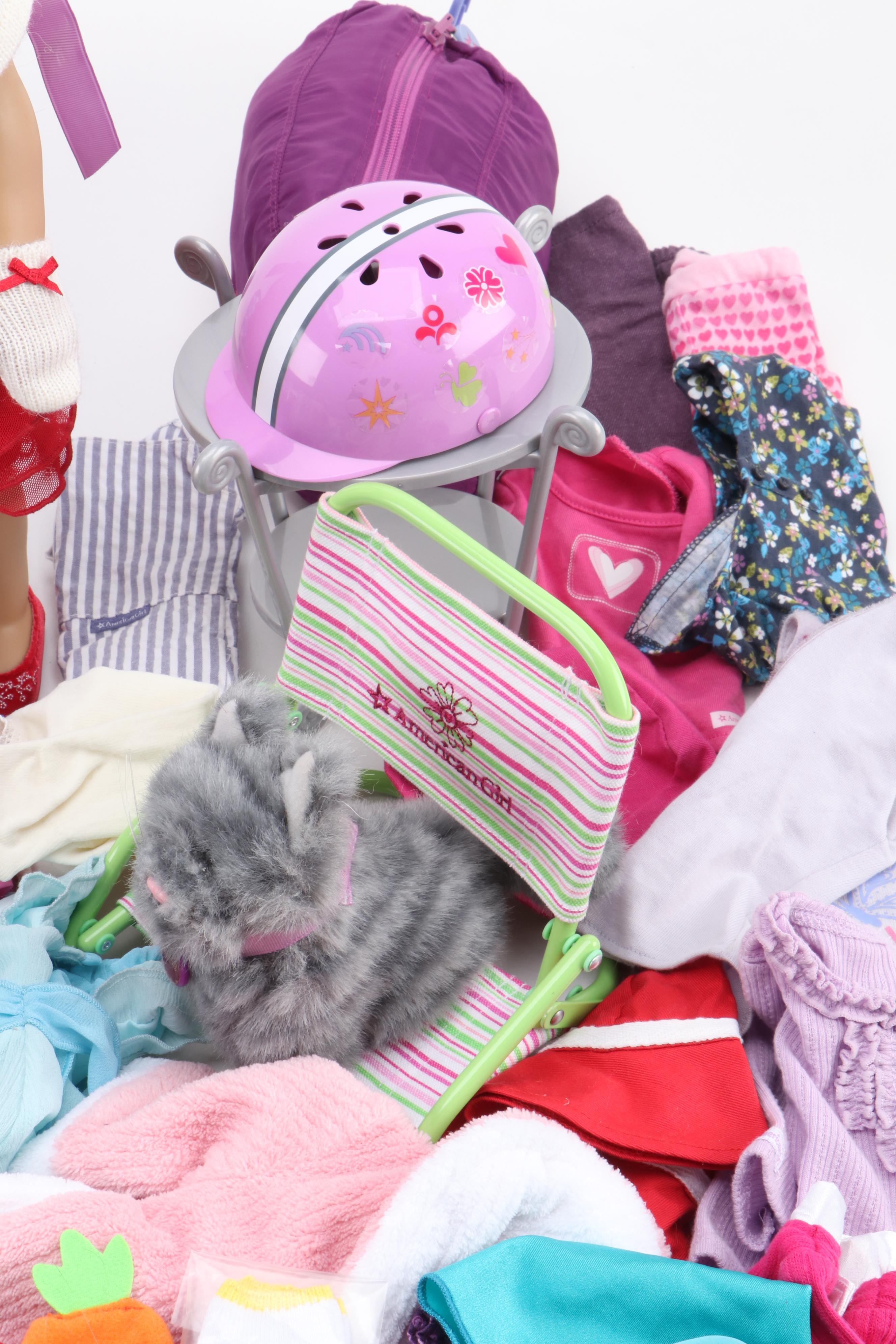 American Girl Doll with Holiday Outfit, Pets, Clothes, Furniture and Accessories