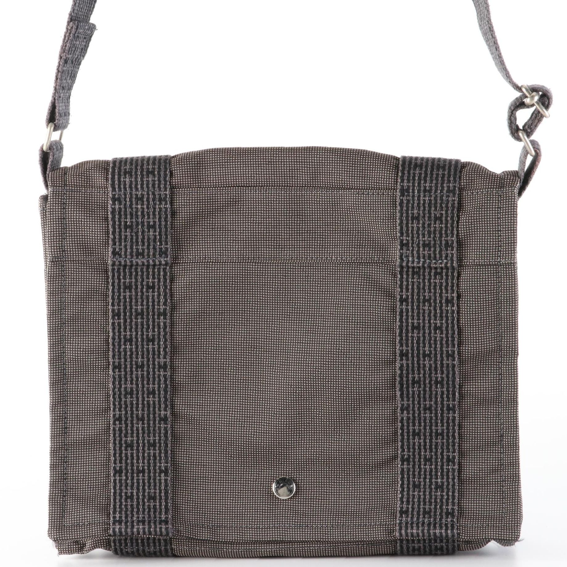 Hermès Herline Flap-Front Messenger Bag in Canvas