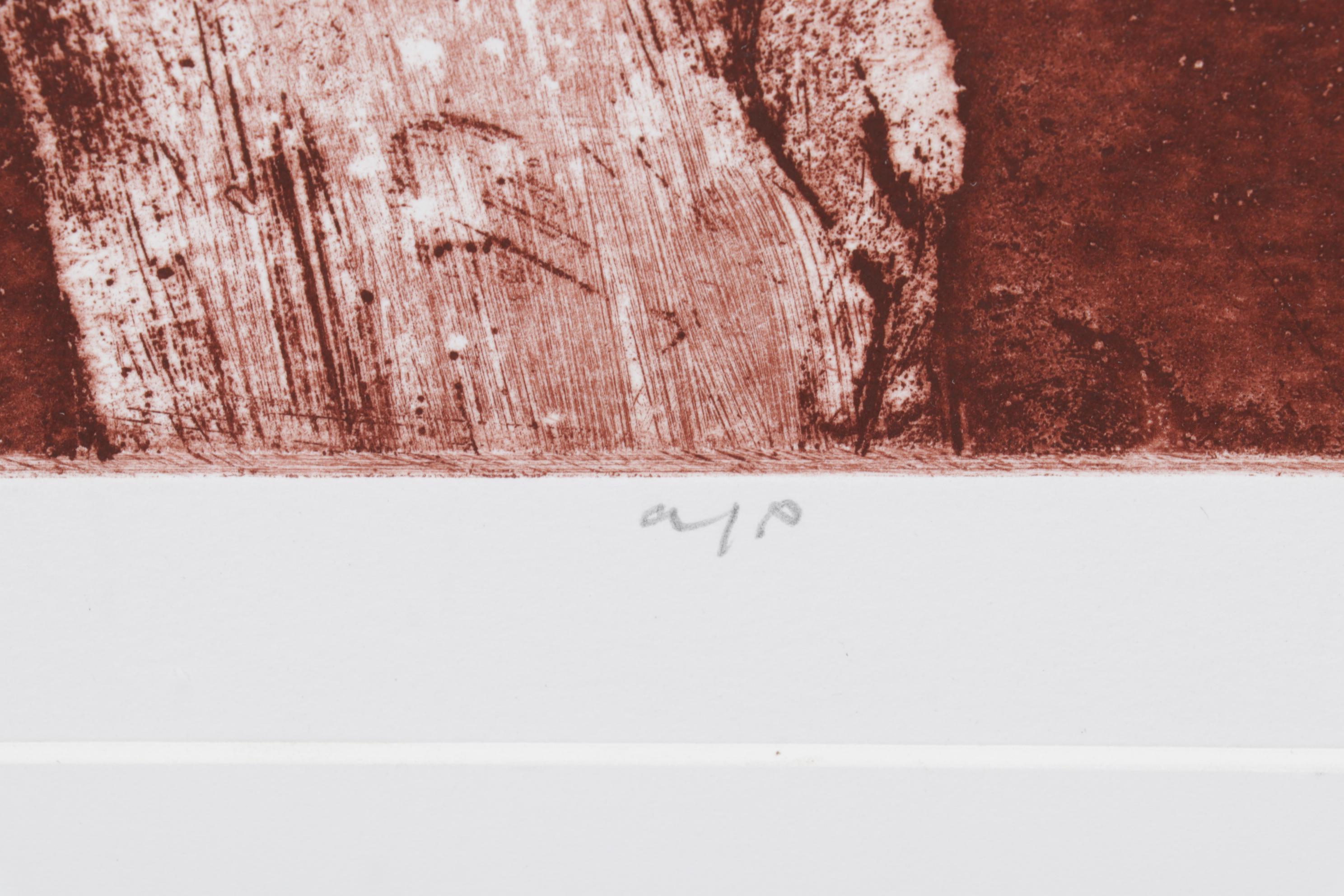 Sidney Chafetz Satirical Etching and Aquatint "Hostesses," Circa 1970