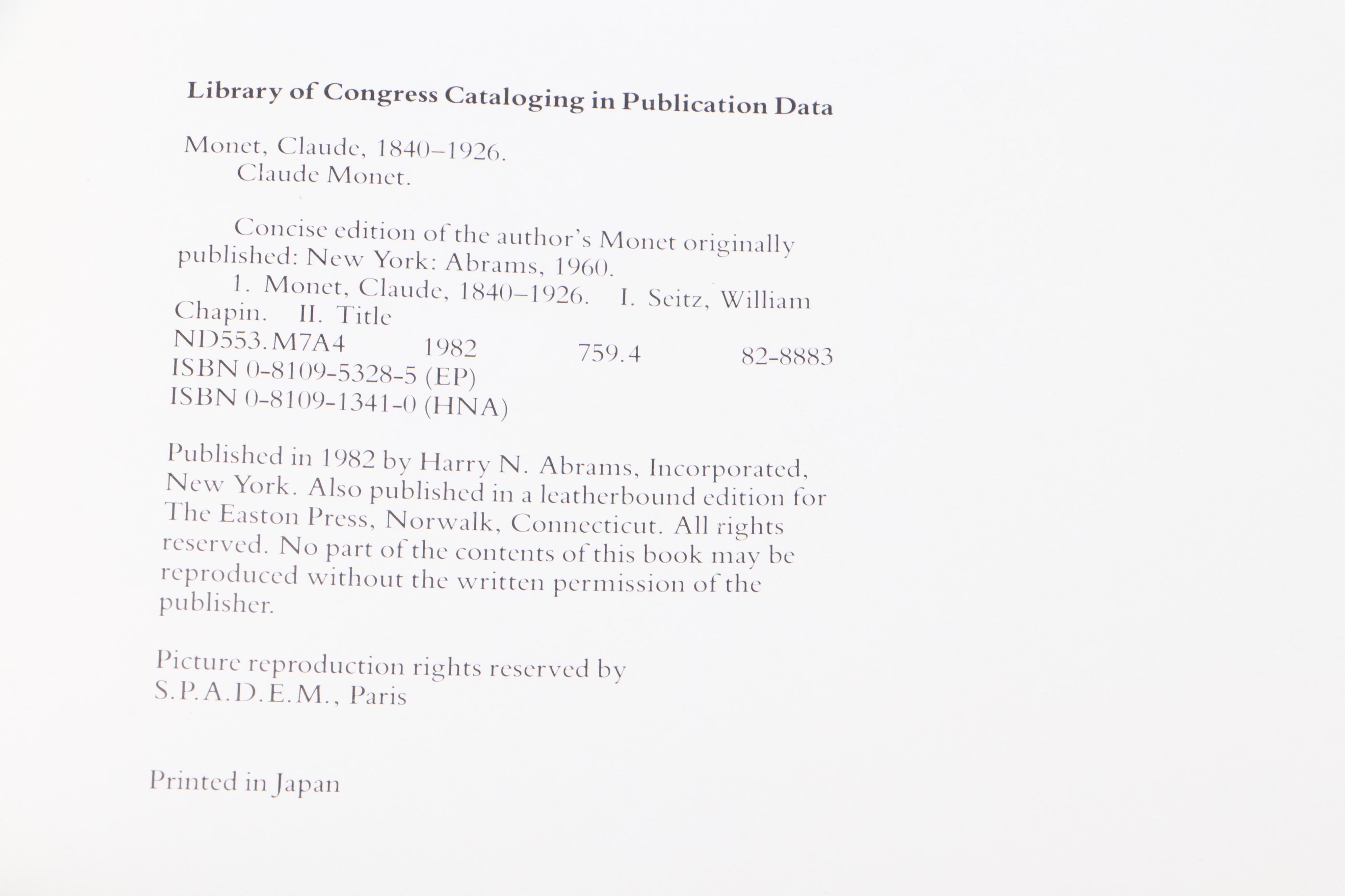 First American Edition "Monet" by Alberto Martini and More Monet Books