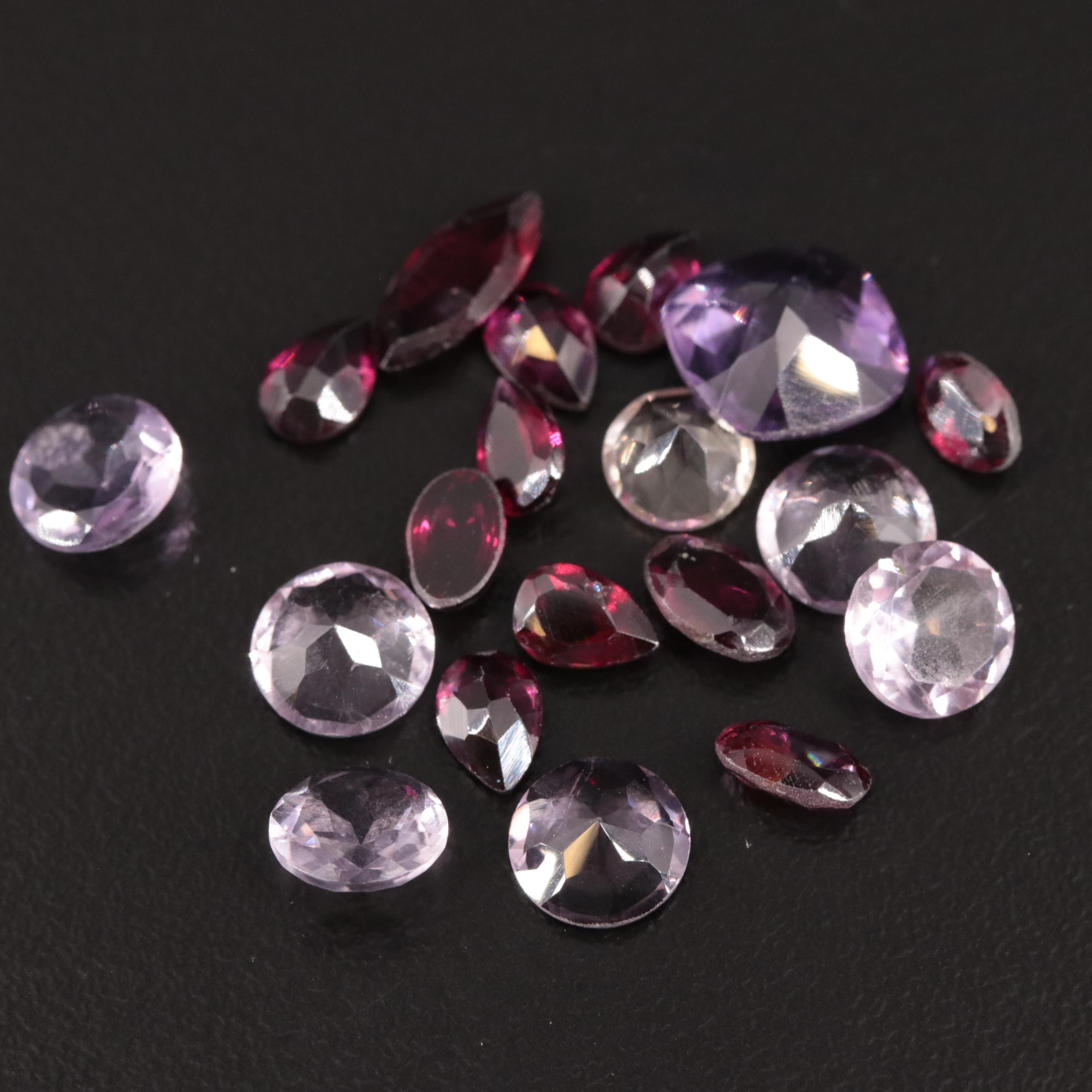 Loose 16.40 CTW Amethyst, Citrine, and Garnet Lot