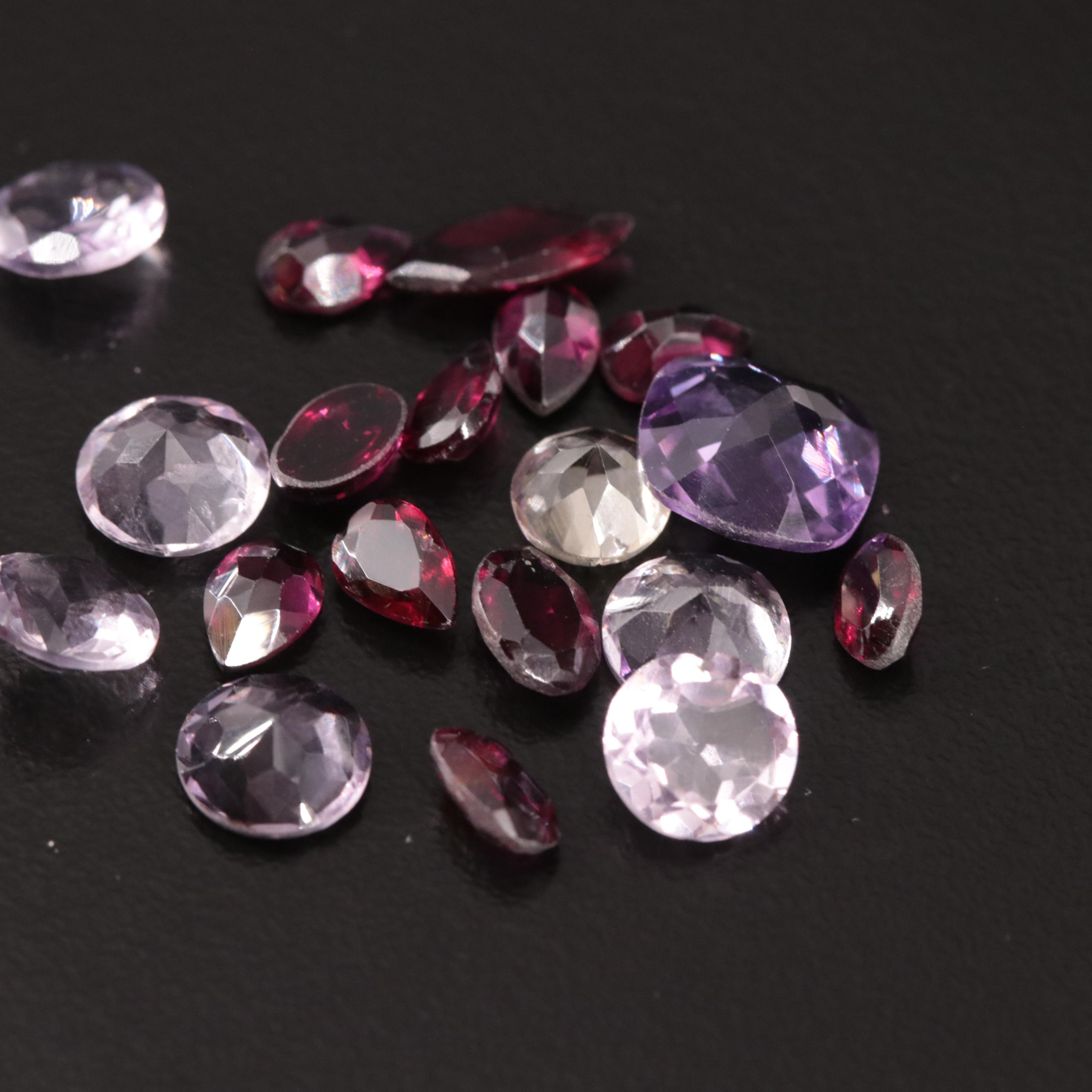 Loose 16.40 CTW Amethyst, Citrine, and Garnet Lot