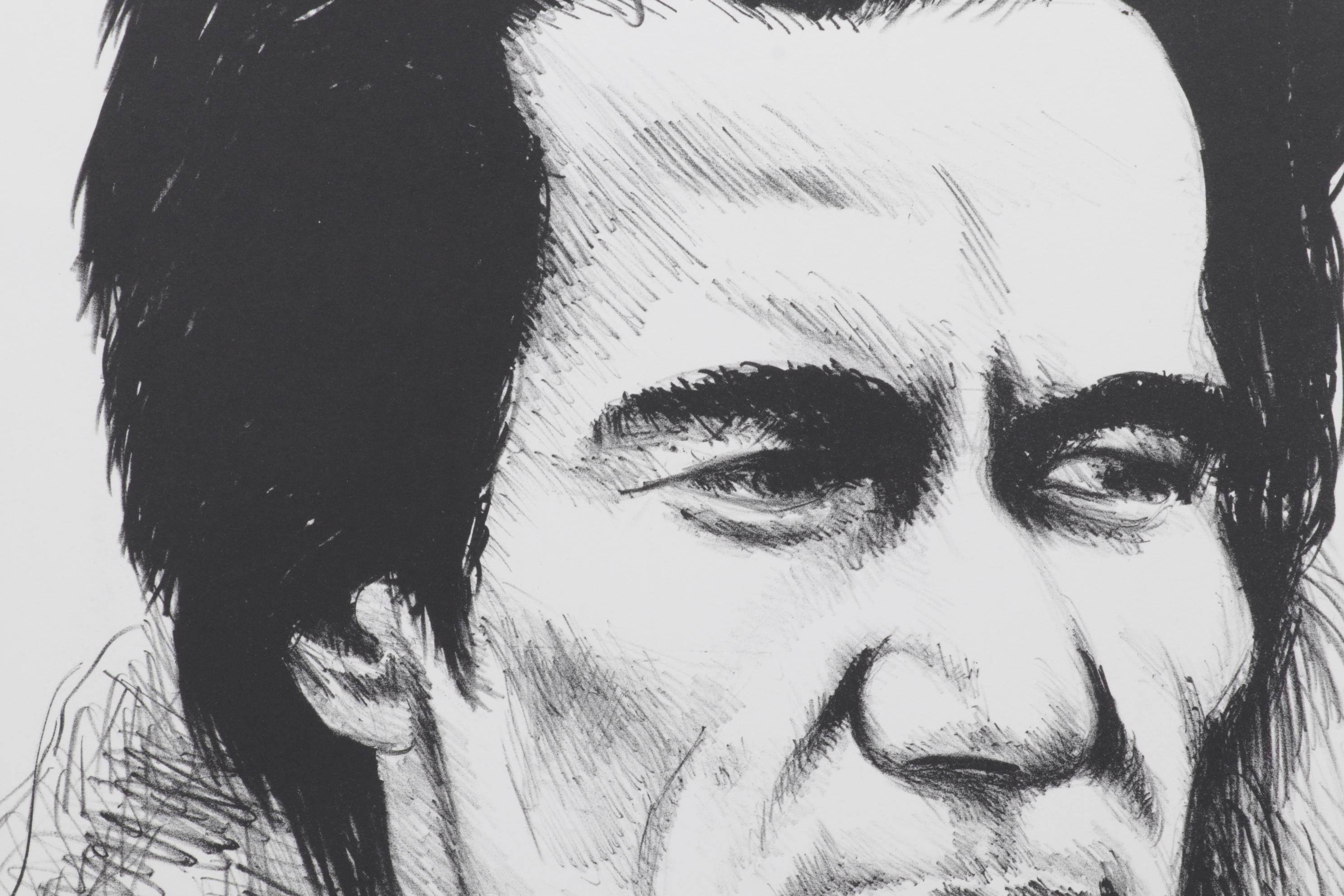 Sidney Chafetz Lithograph "Galway Kinnell," 1981