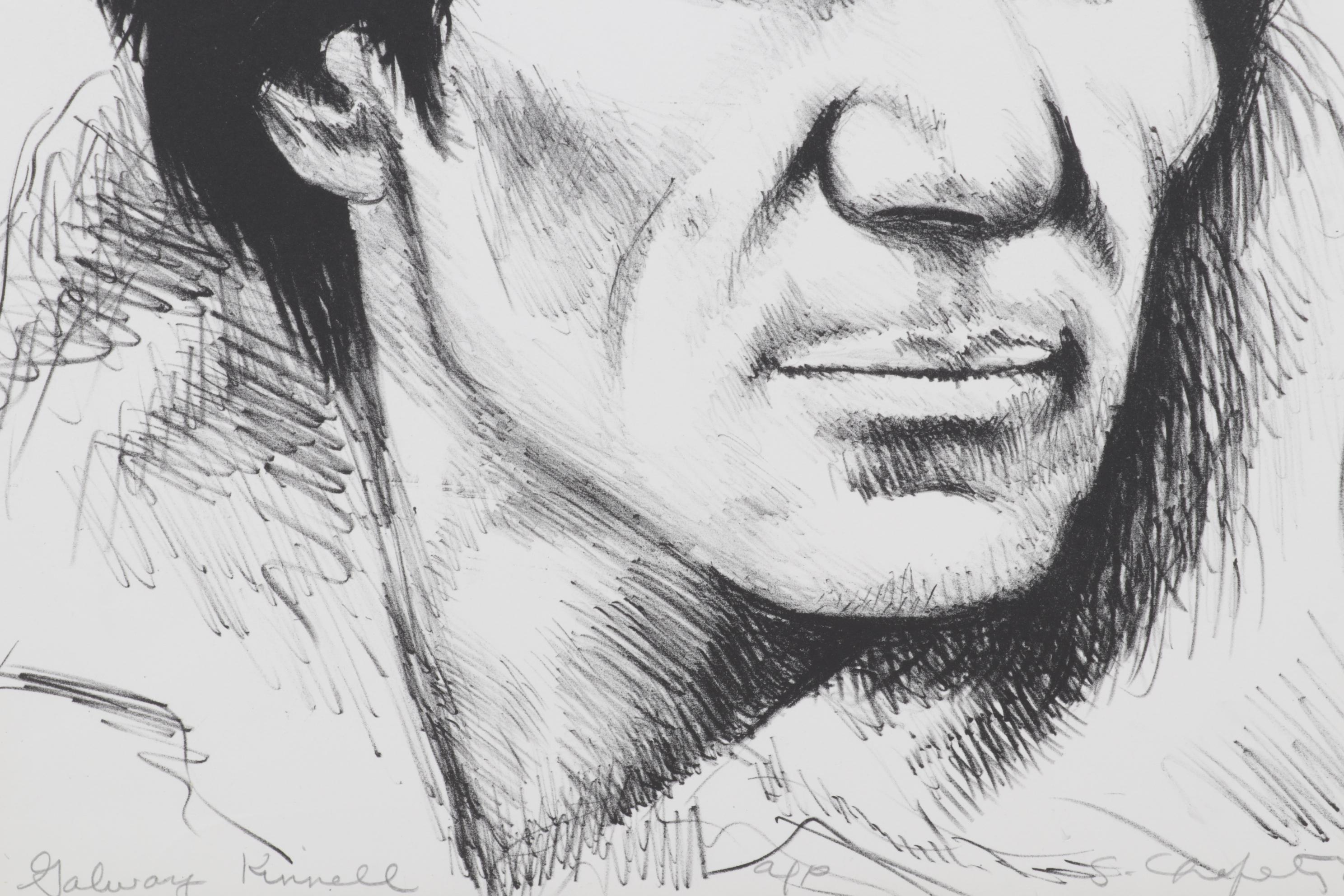 Sidney Chafetz Lithograph "Galway Kinnell," 1981