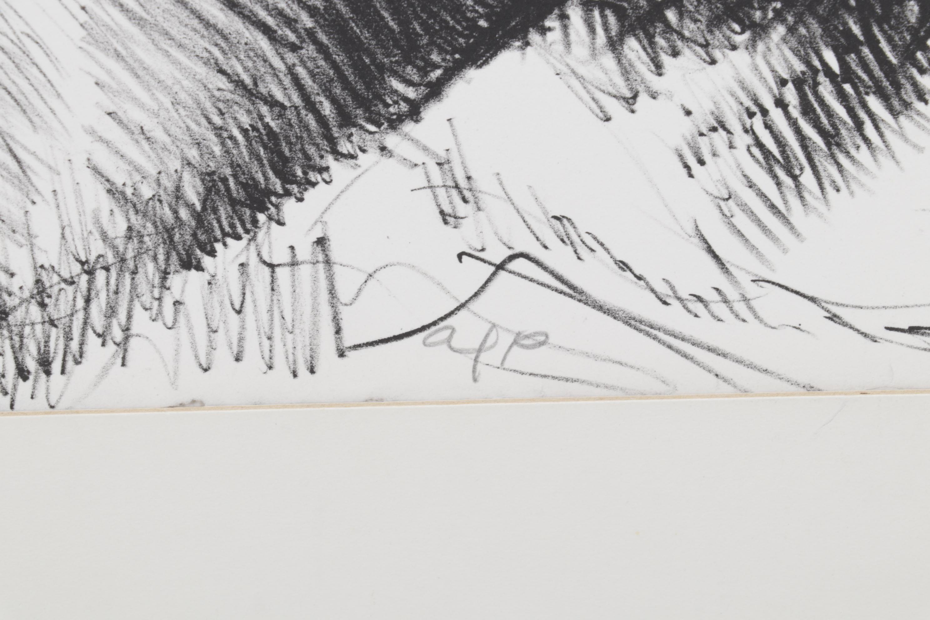 Sidney Chafetz Lithograph "Galway Kinnell," 1981