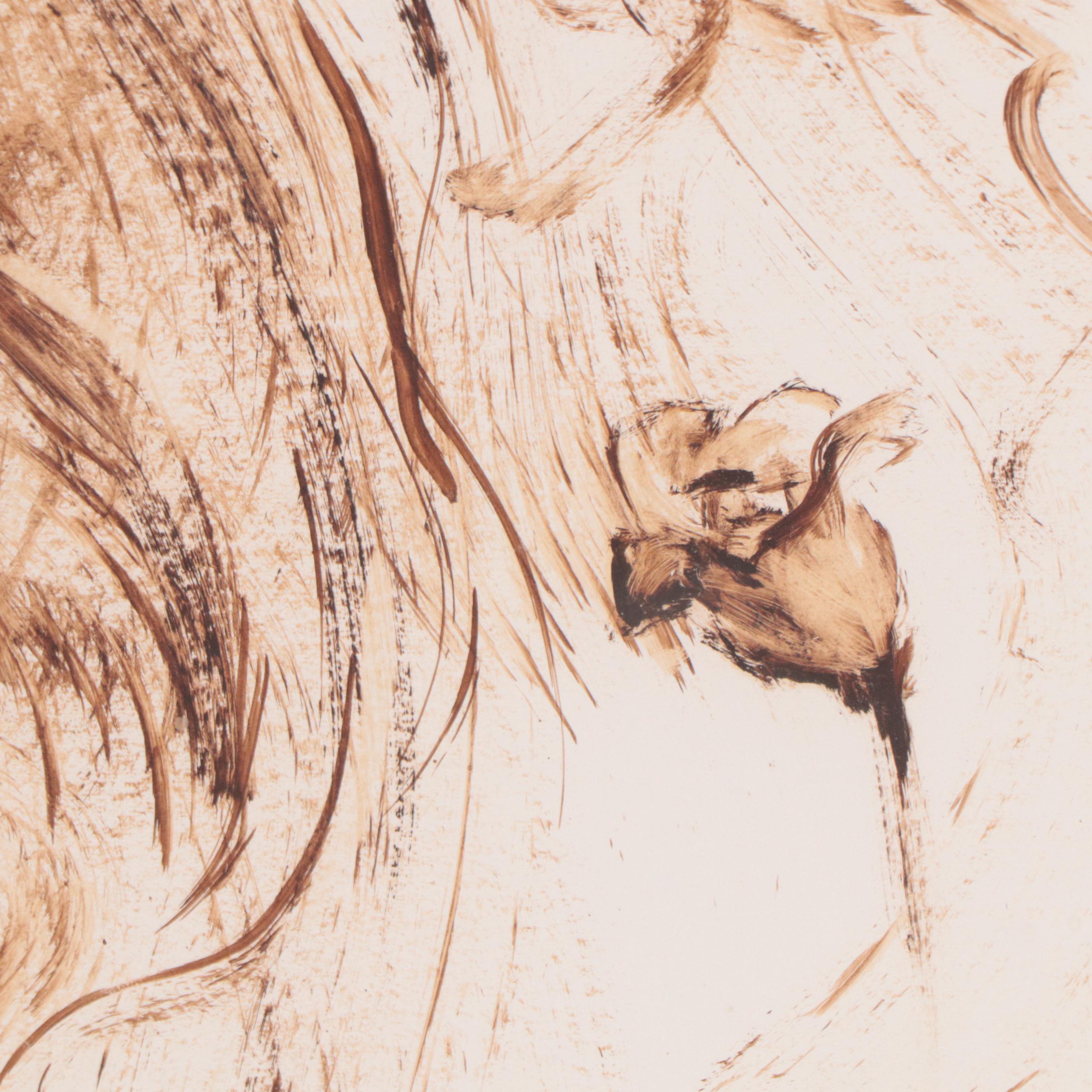 Frank Palmieri Abstract Watercolor Painting of Portrait