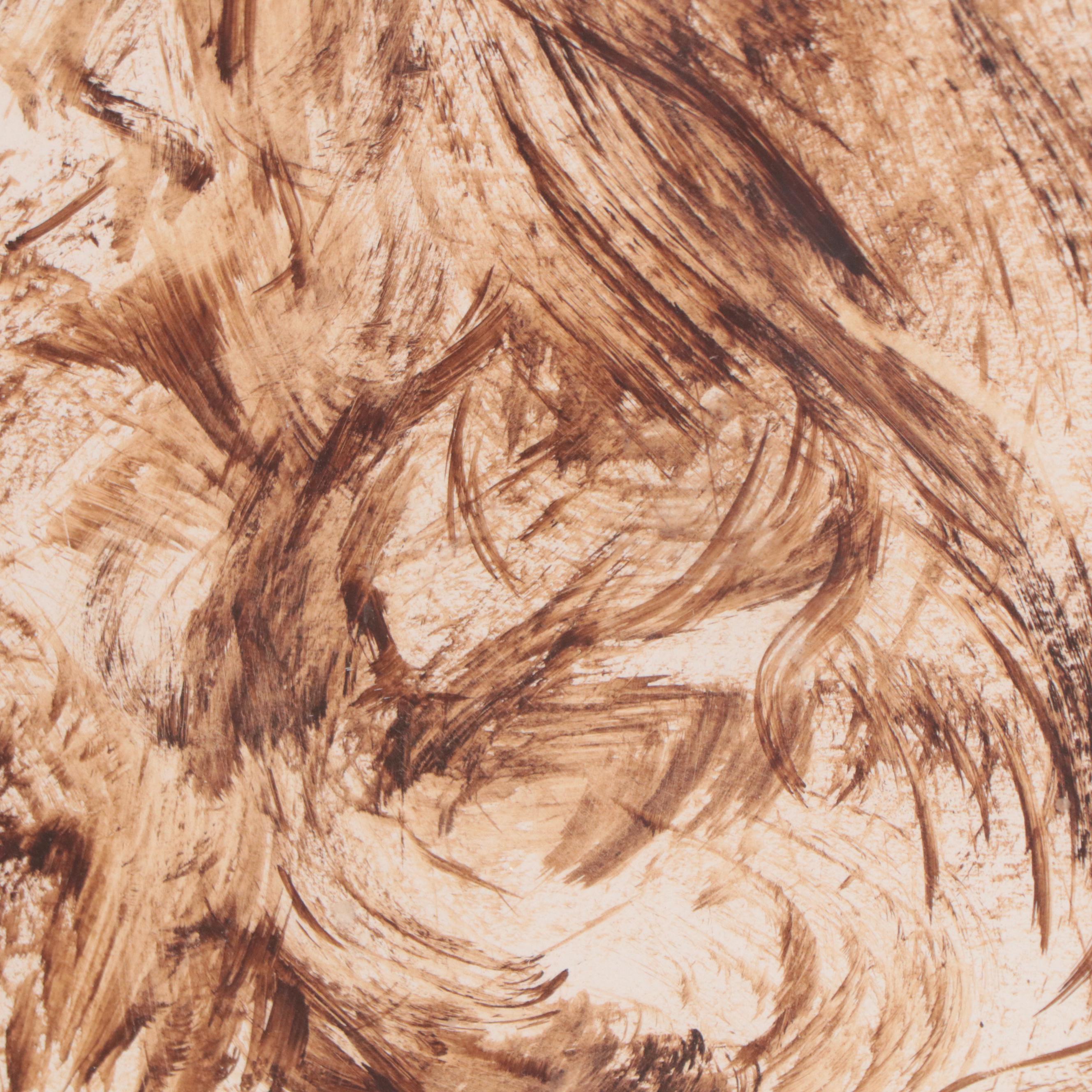 Frank Palmieri Abstract Watercolor Painting of Portrait