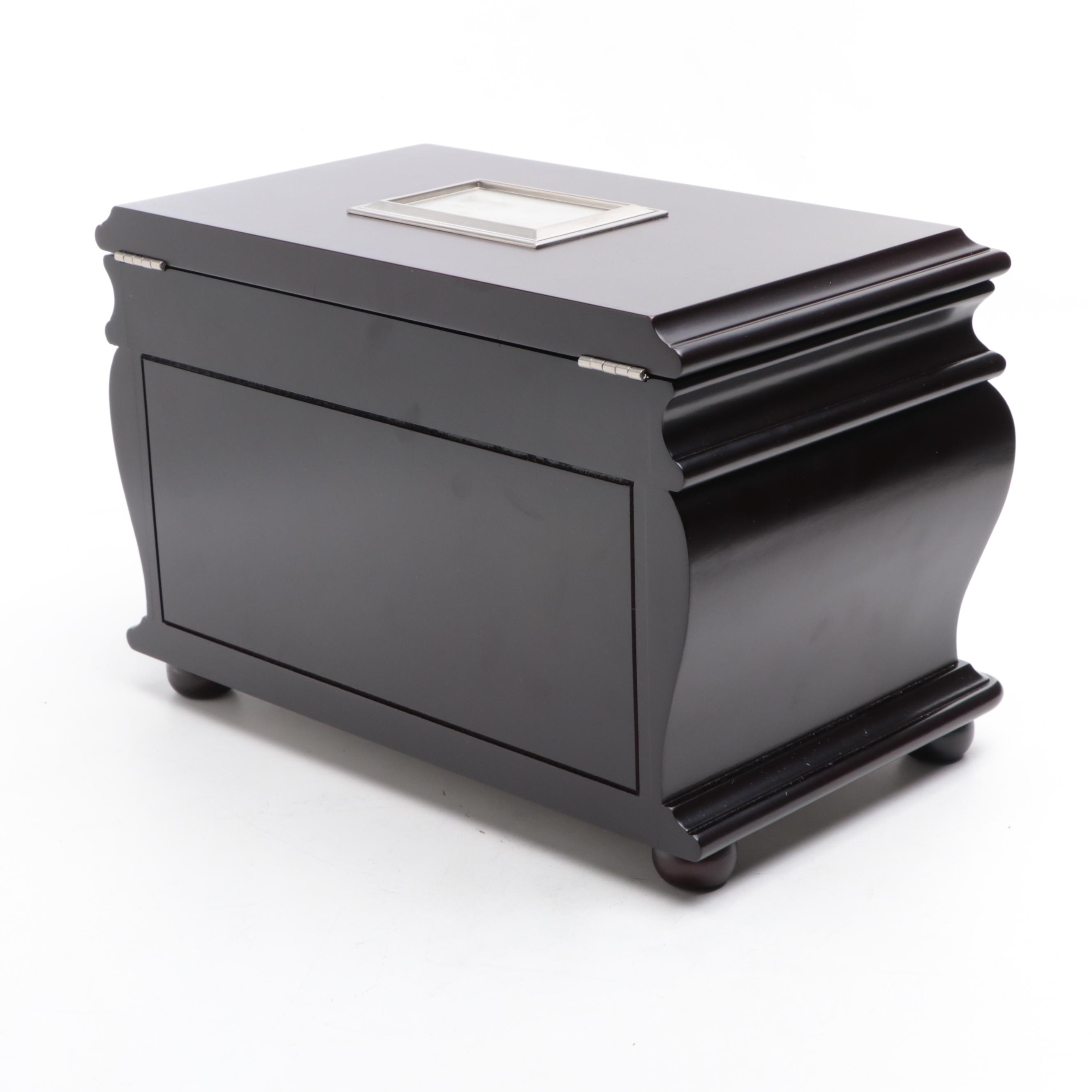 Things Remembered Espresso Finish Three-Drawer Jewelry Box