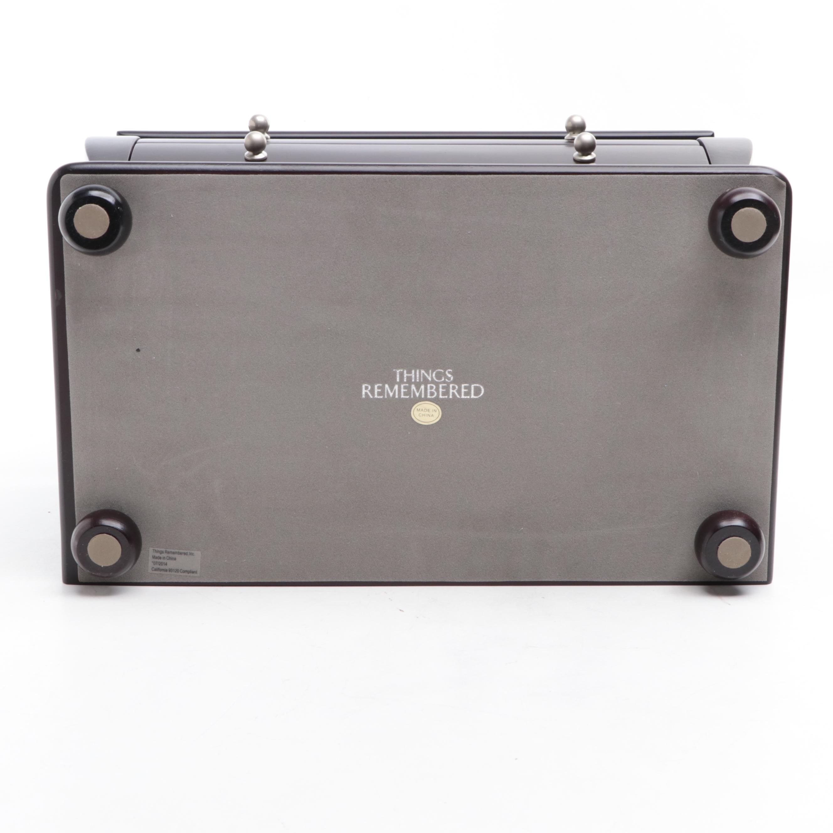 Things Remembered Espresso Finish Three-Drawer Jewelry Box