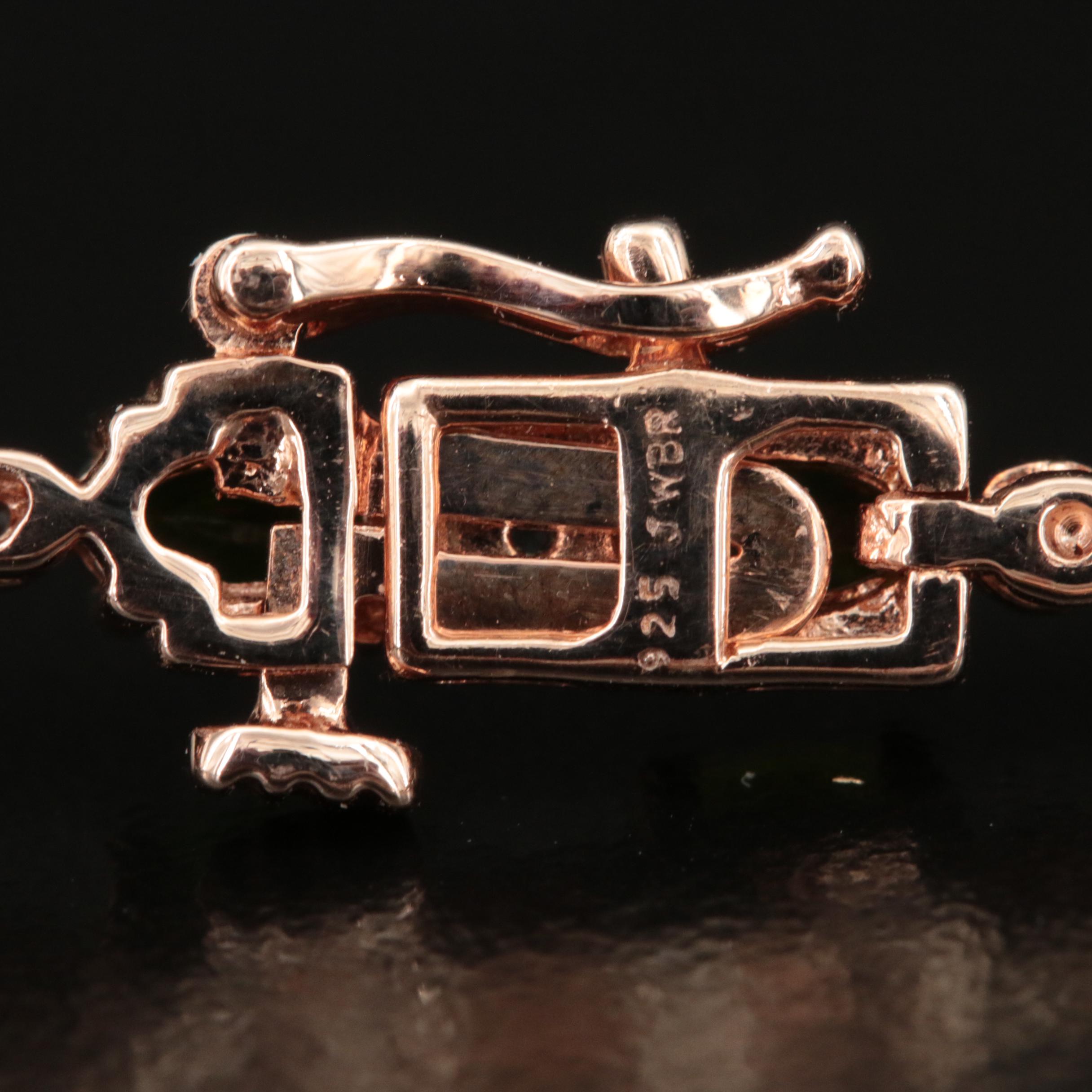 Sterling Diopside and Sapphire Bracelet