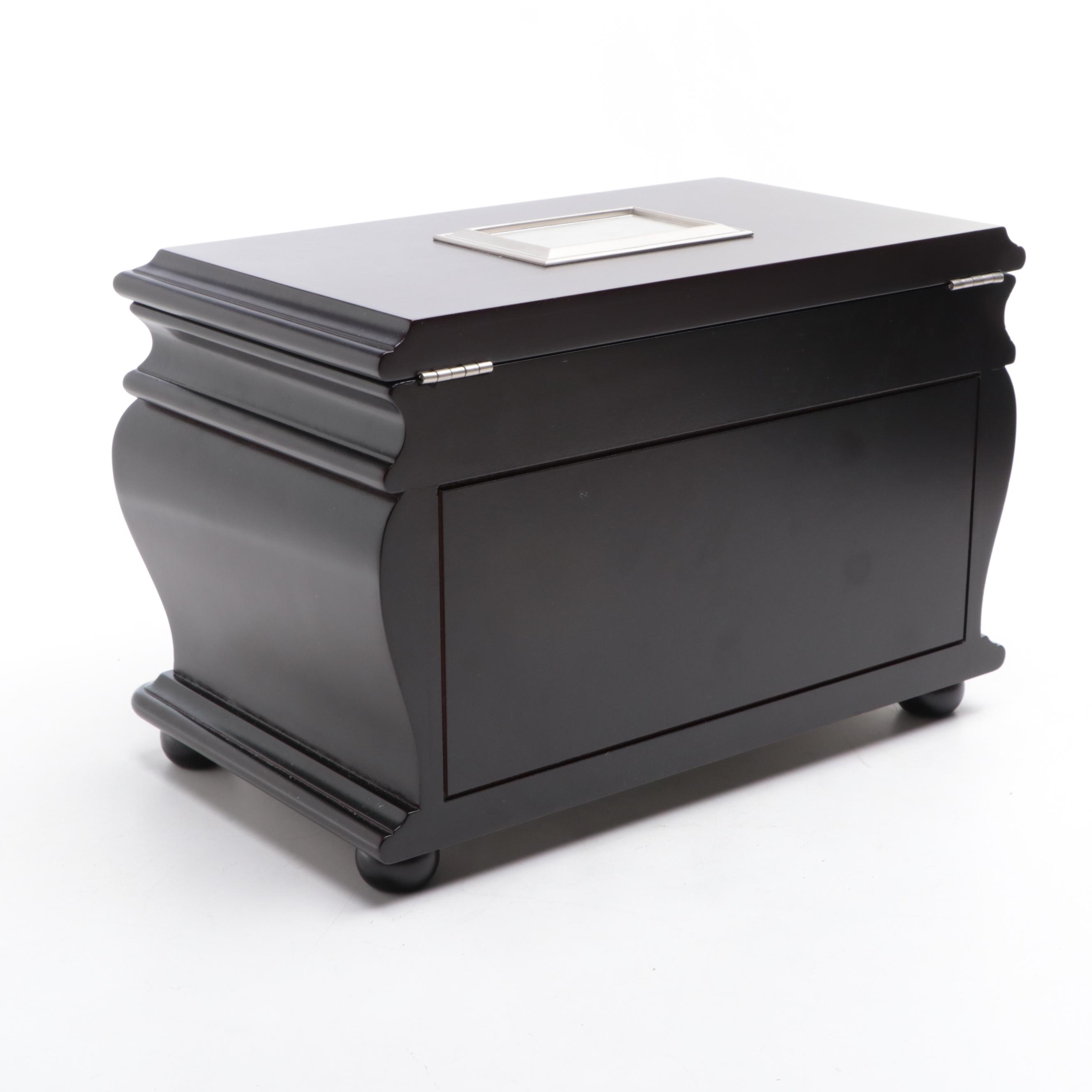 Things Remembered Espresso Finish Three-Drawer Jewelry Box