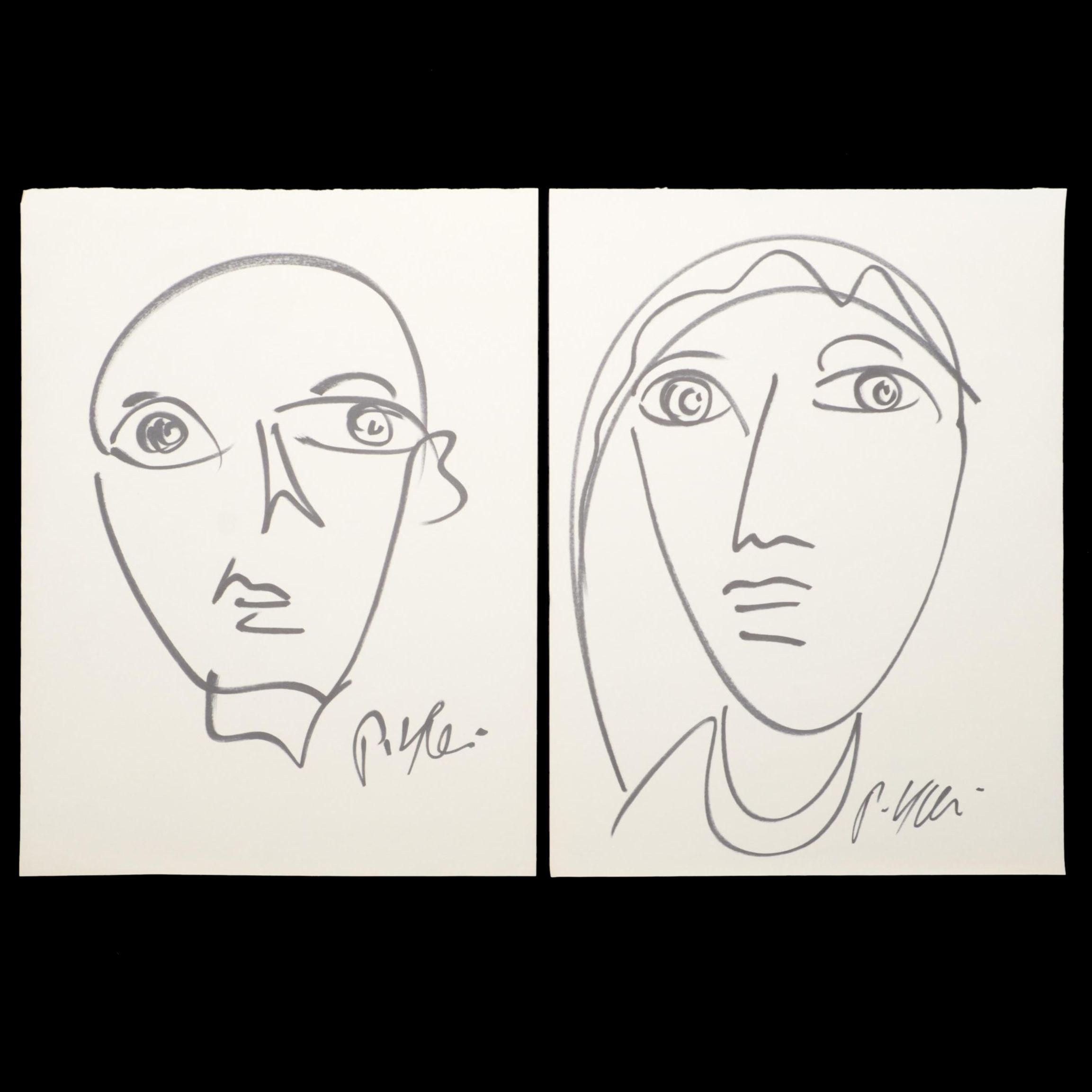 Peter Keil Abstract Ink Portraits