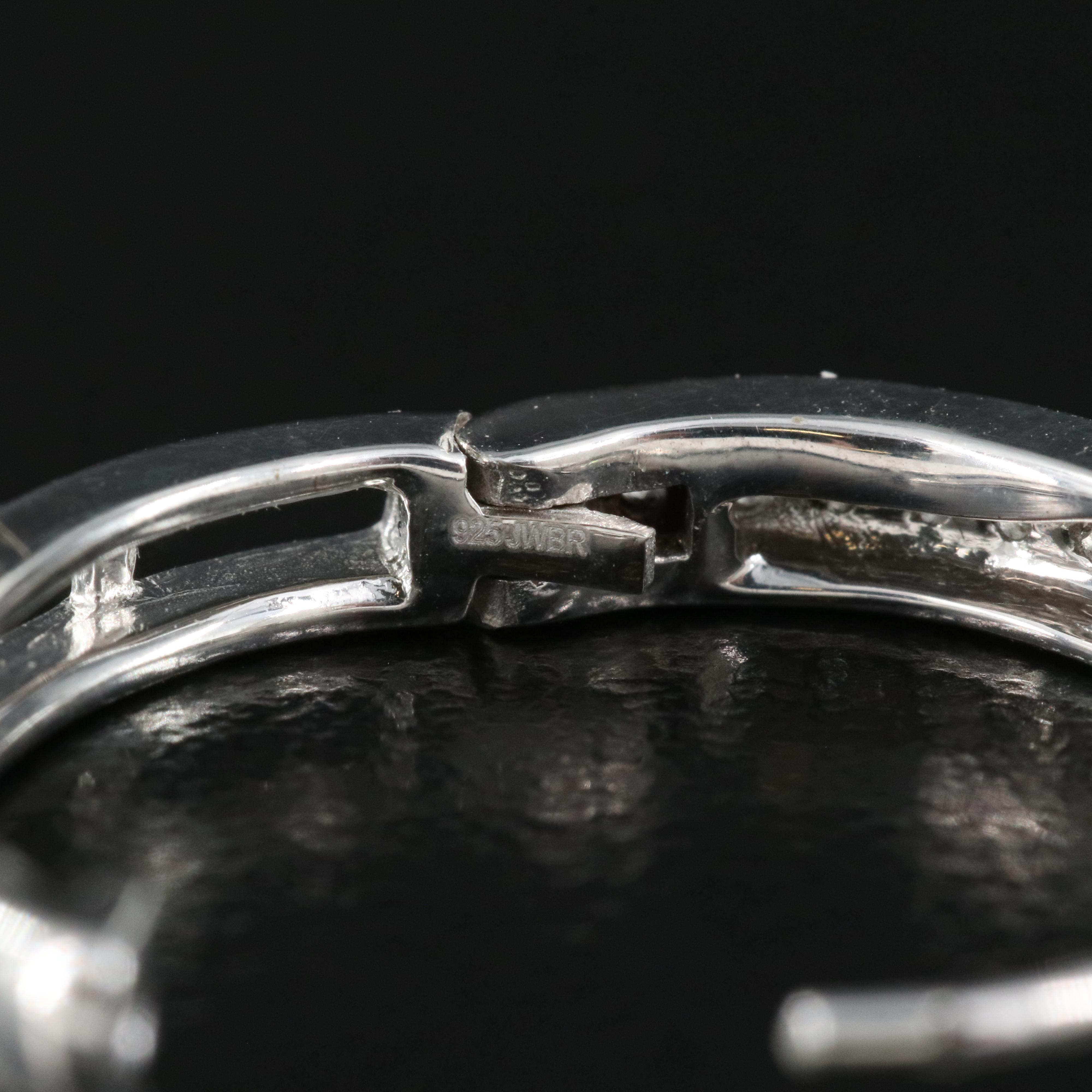 Sterling Sapphire Hoop Earrings