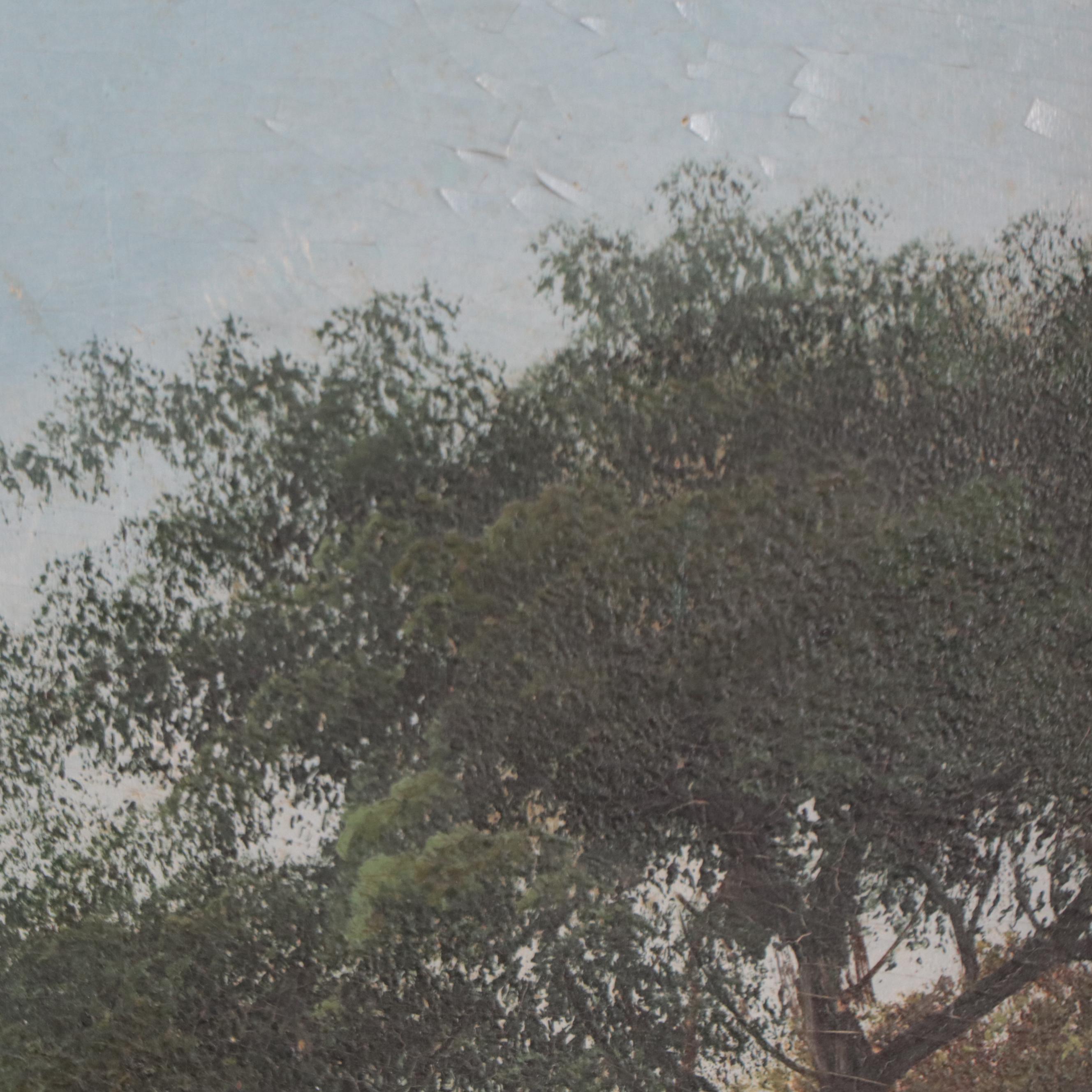 Oil Painting of River Landscape