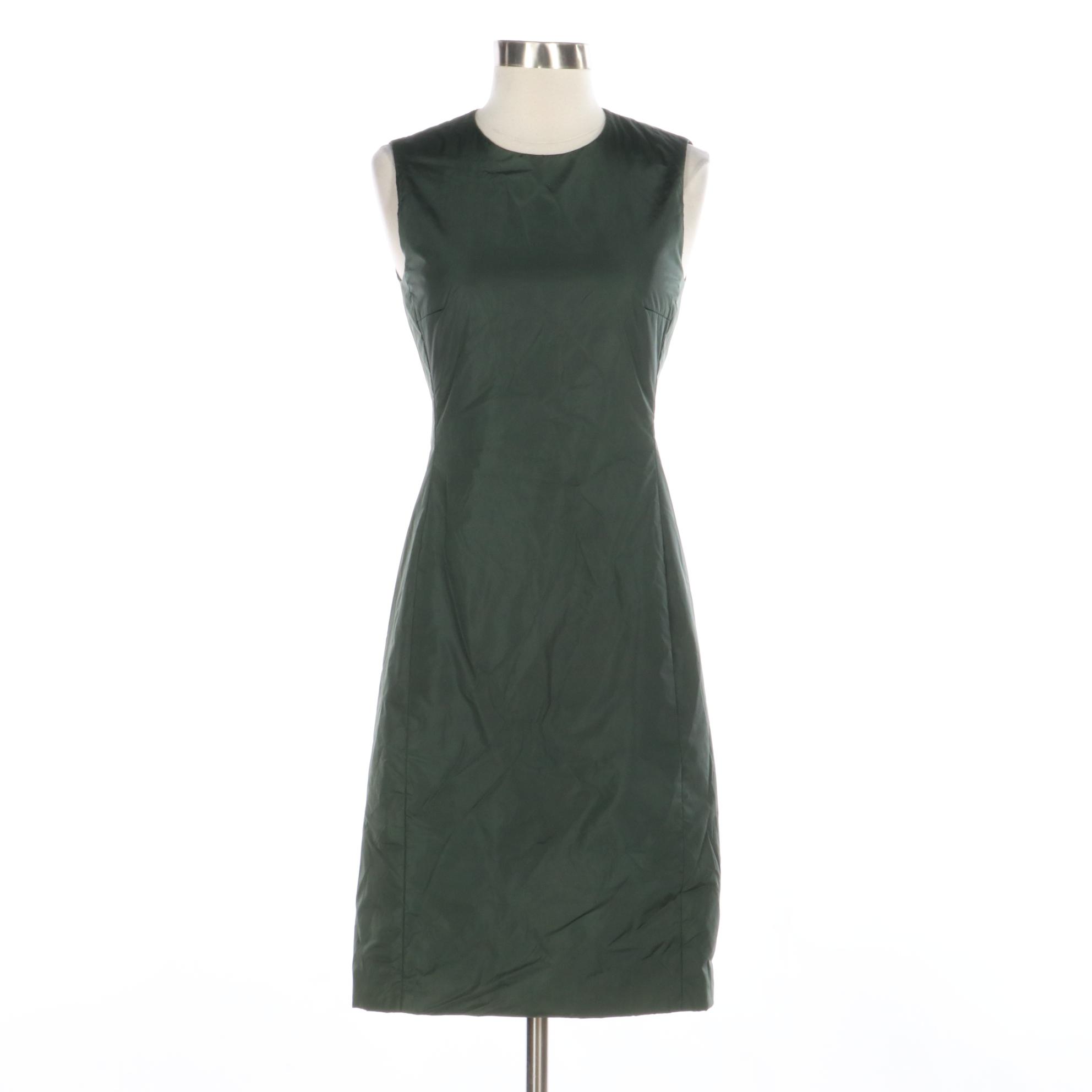 Prada Nylon Tessuto Sleeveless Sheath Dress