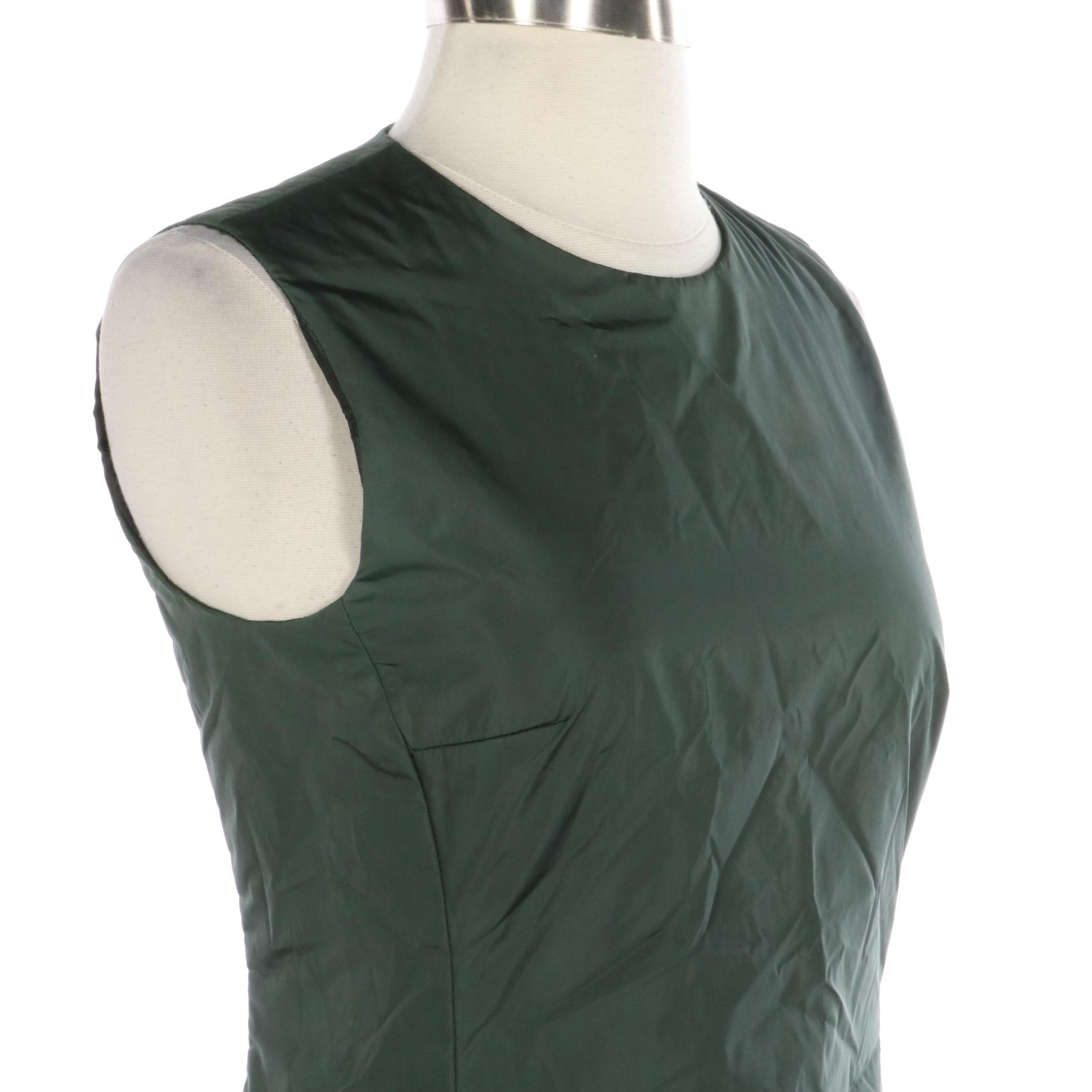 Prada Nylon Tessuto Sleeveless Sheath Dress