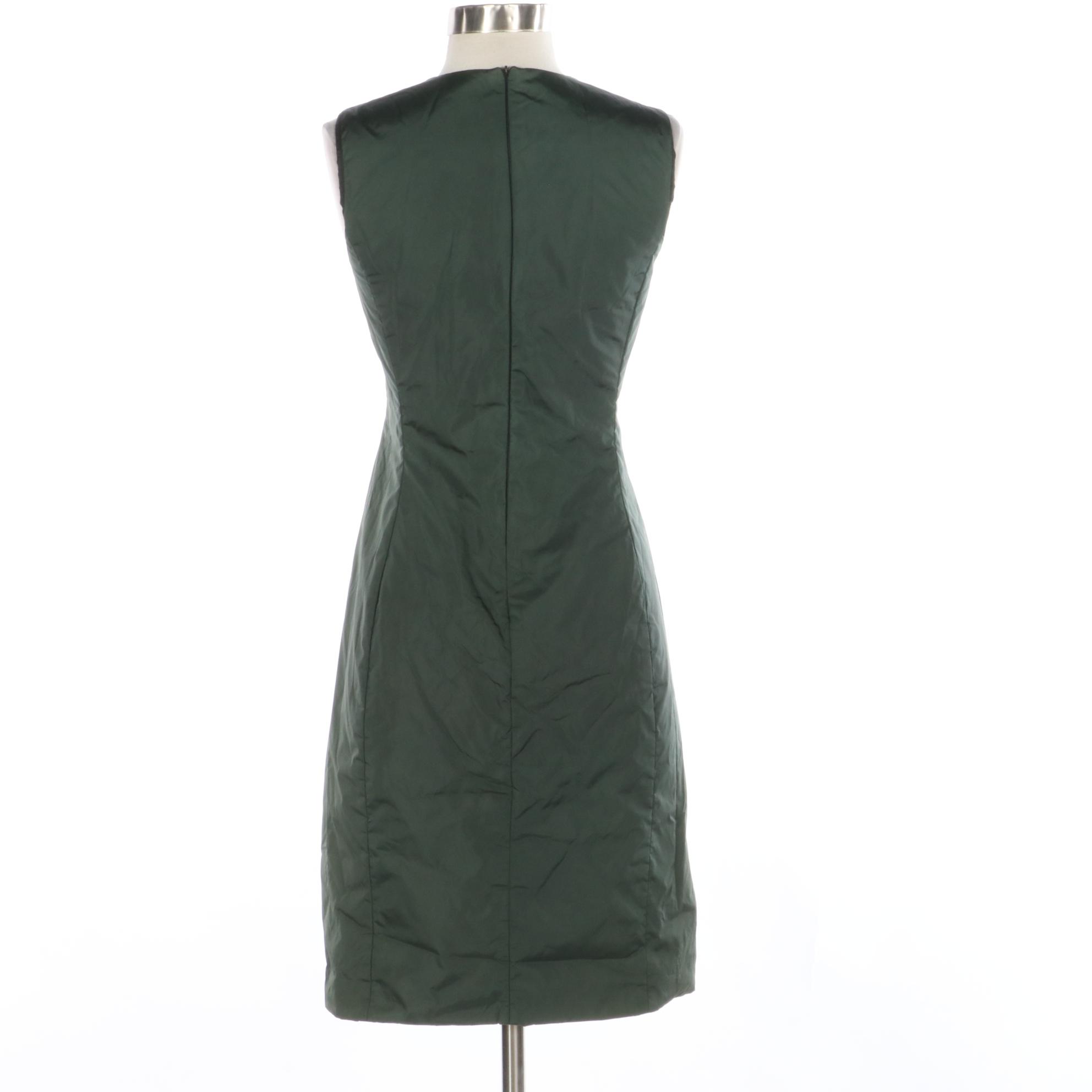 Prada Nylon Tessuto Sleeveless Sheath Dress