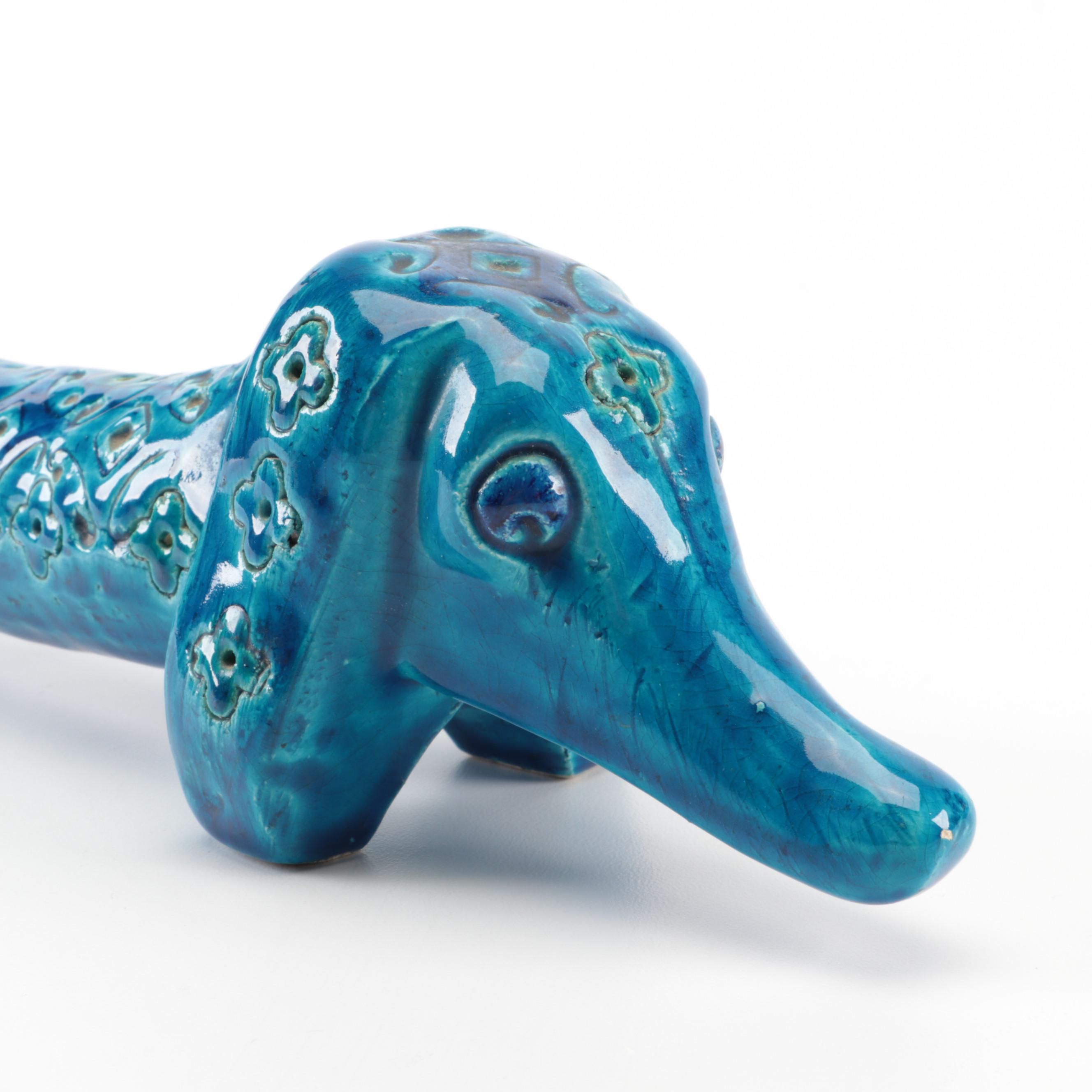 Aldo Londi for Bitossi Ceramic Dachshund Figurine