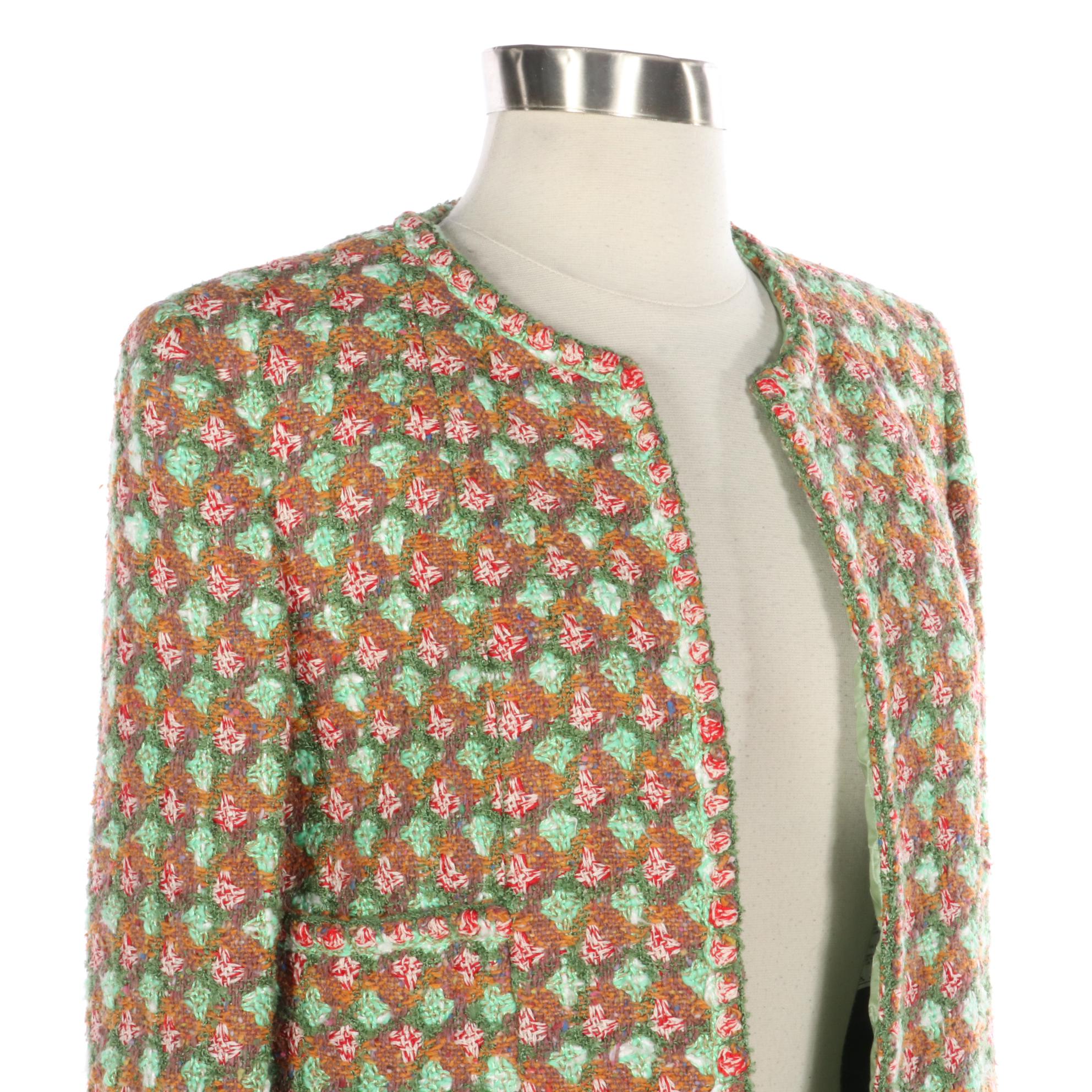 Chanel Tweed Collarless Jacket