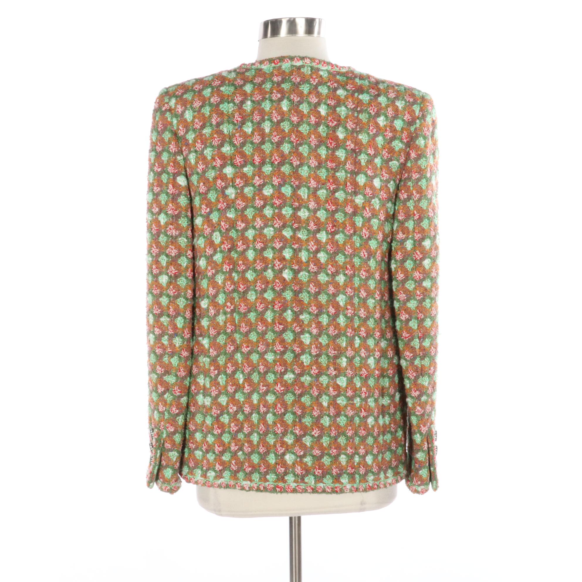 Chanel Tweed Collarless Jacket