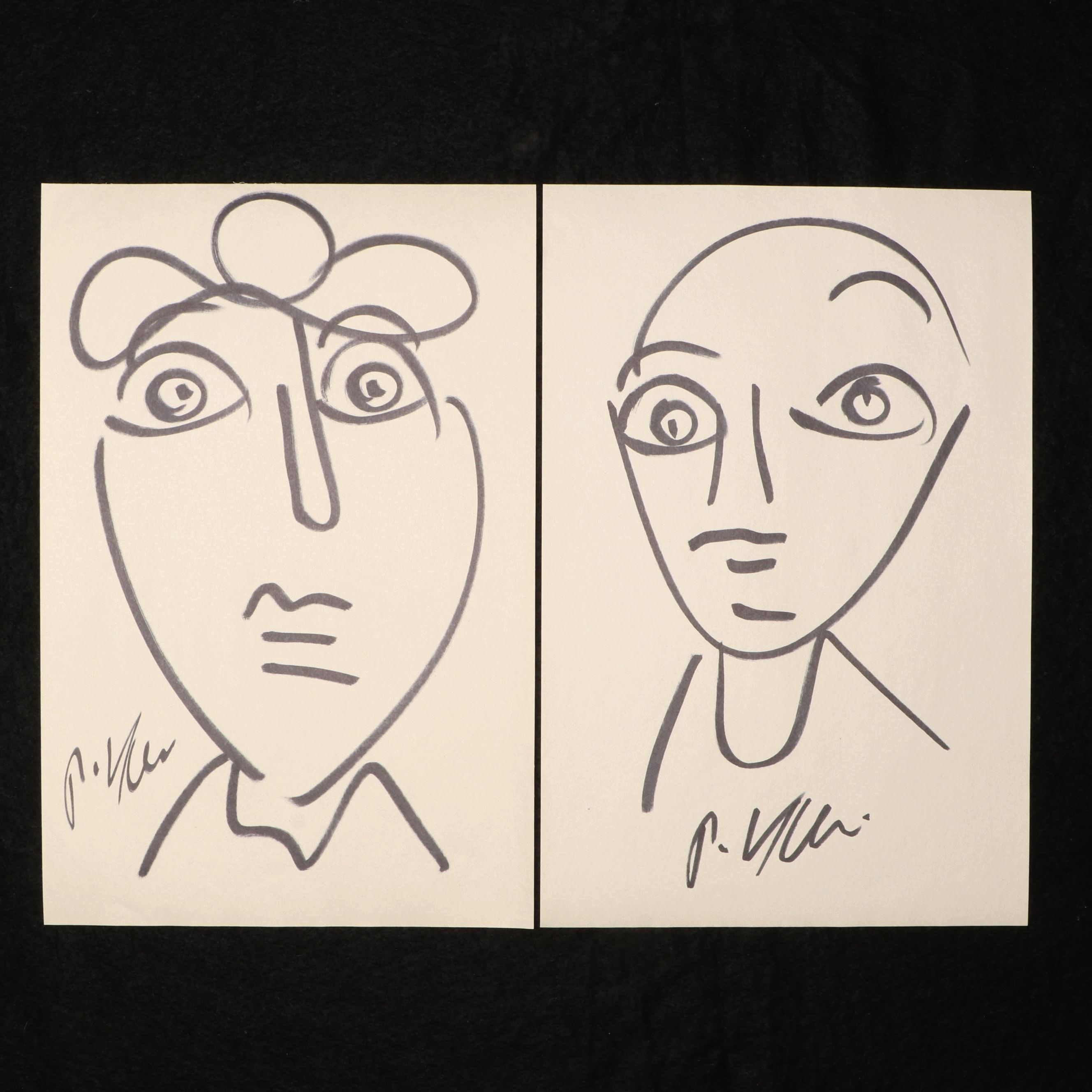 Peter Keil Abstract Ink Portraits