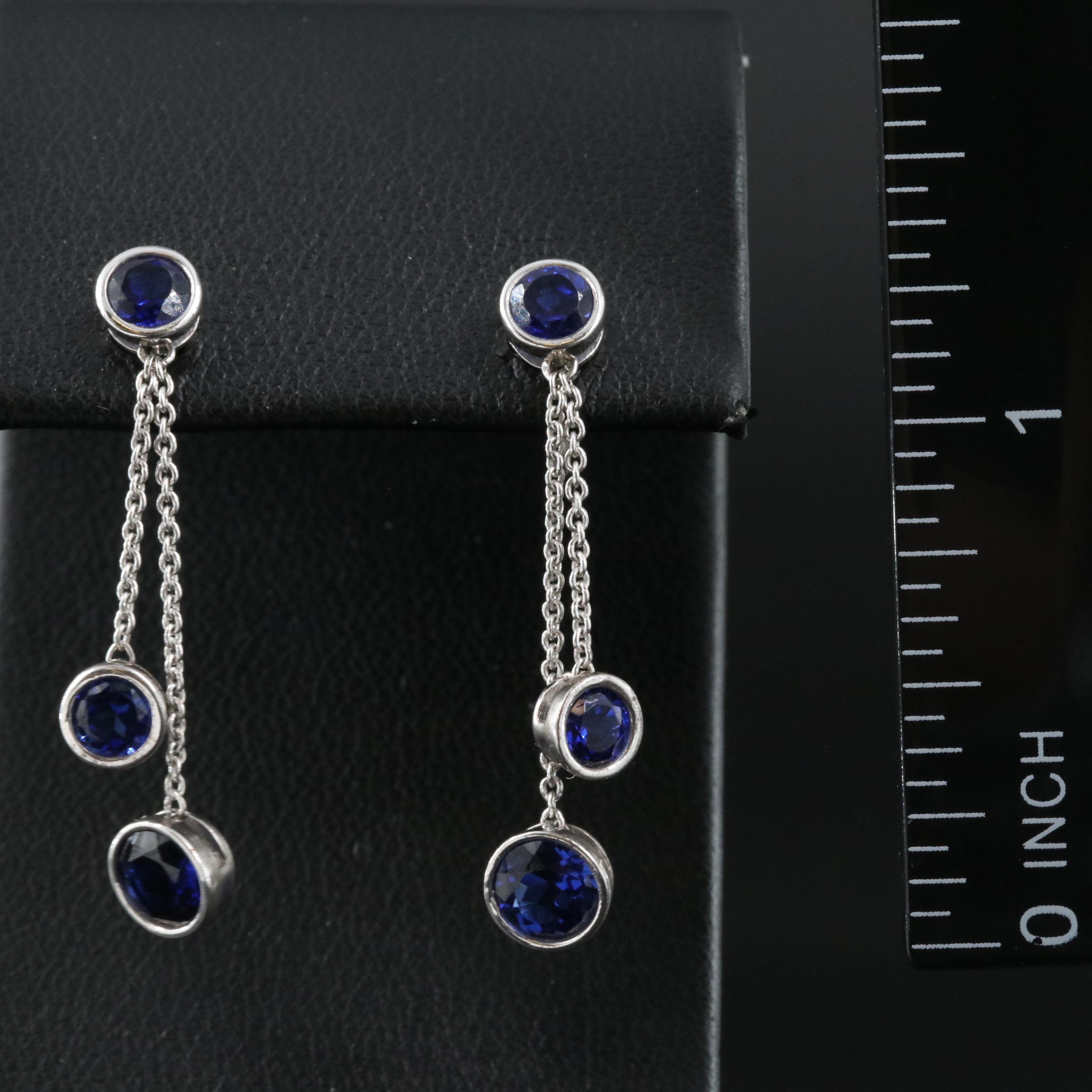 Sterling Sapphire Earrings