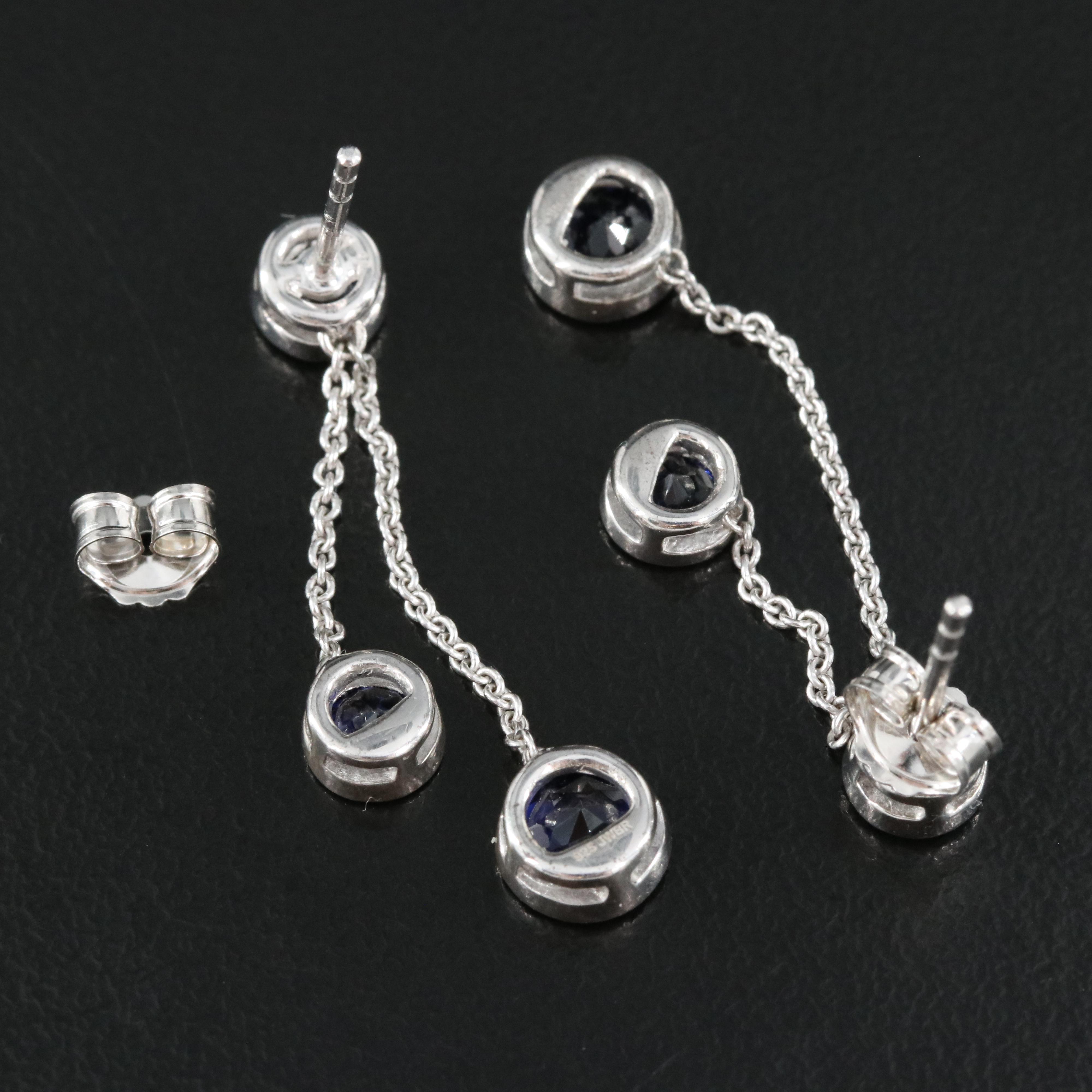 Sterling Sapphire Earrings