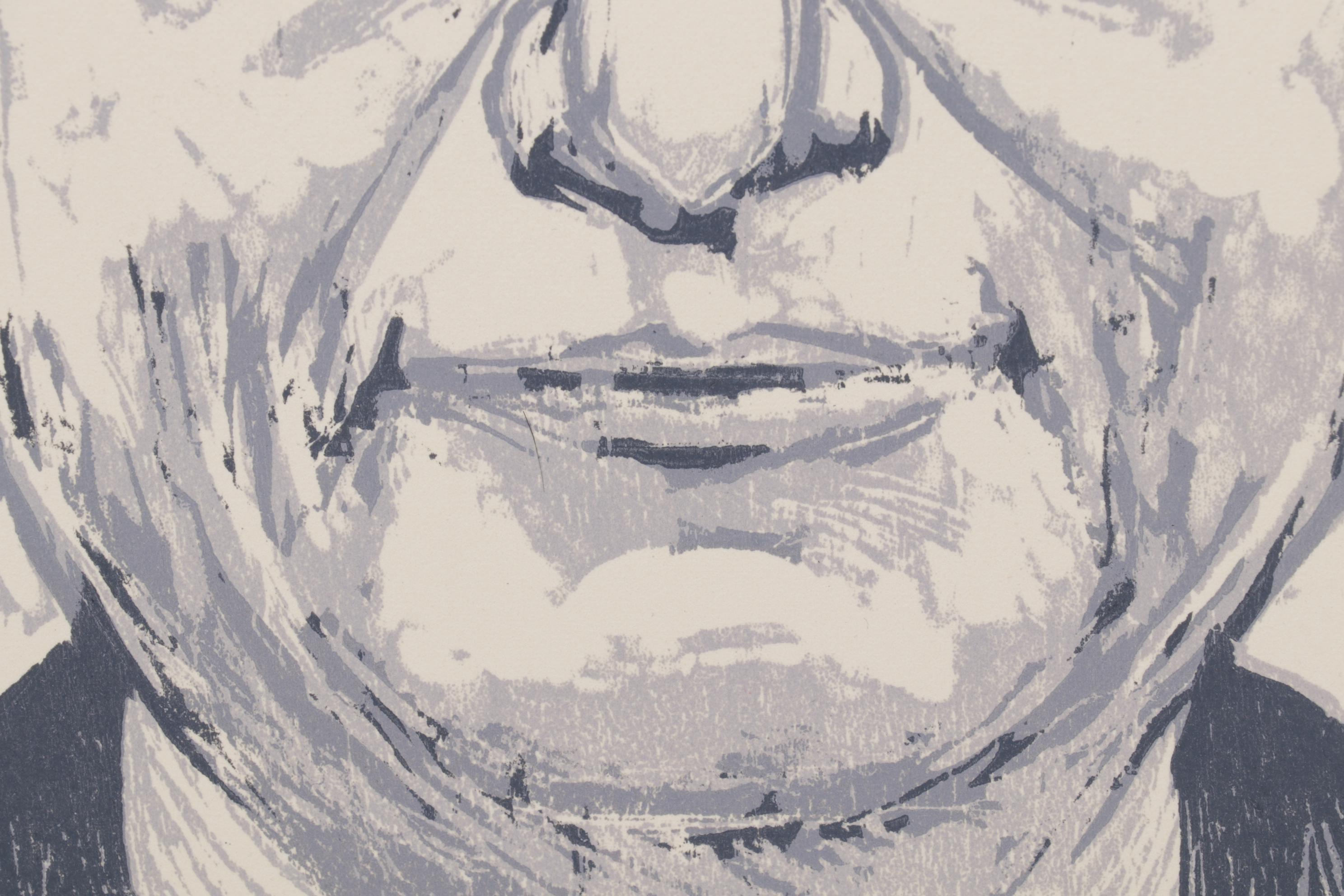 Sidney Chafetz Woodcut "I. F. Stone," 1985