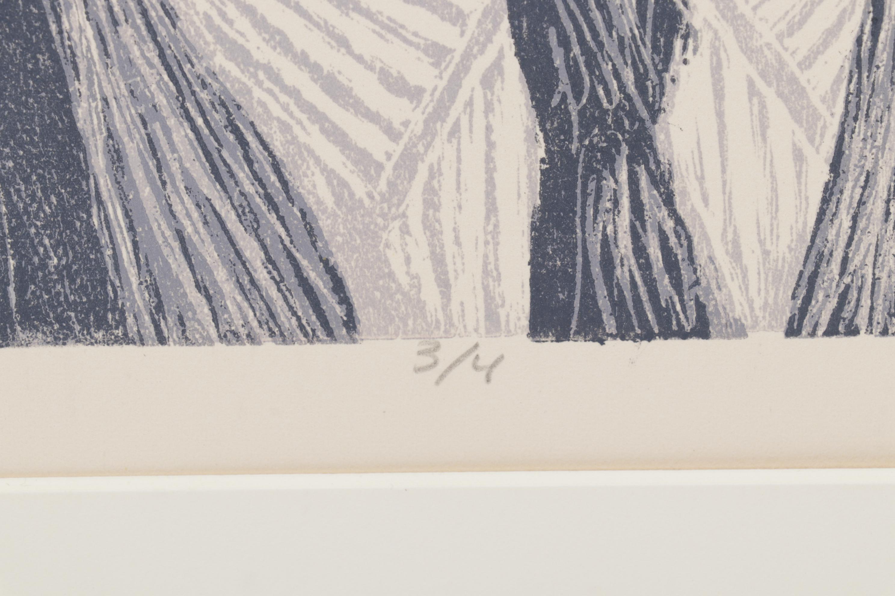 Sidney Chafetz Woodcut "I. F. Stone," 1985